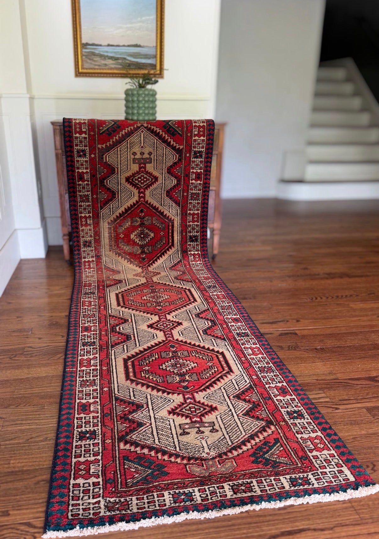 Vintage Crimson Talon Runner 3’ x 9’10 circa 1960-1970