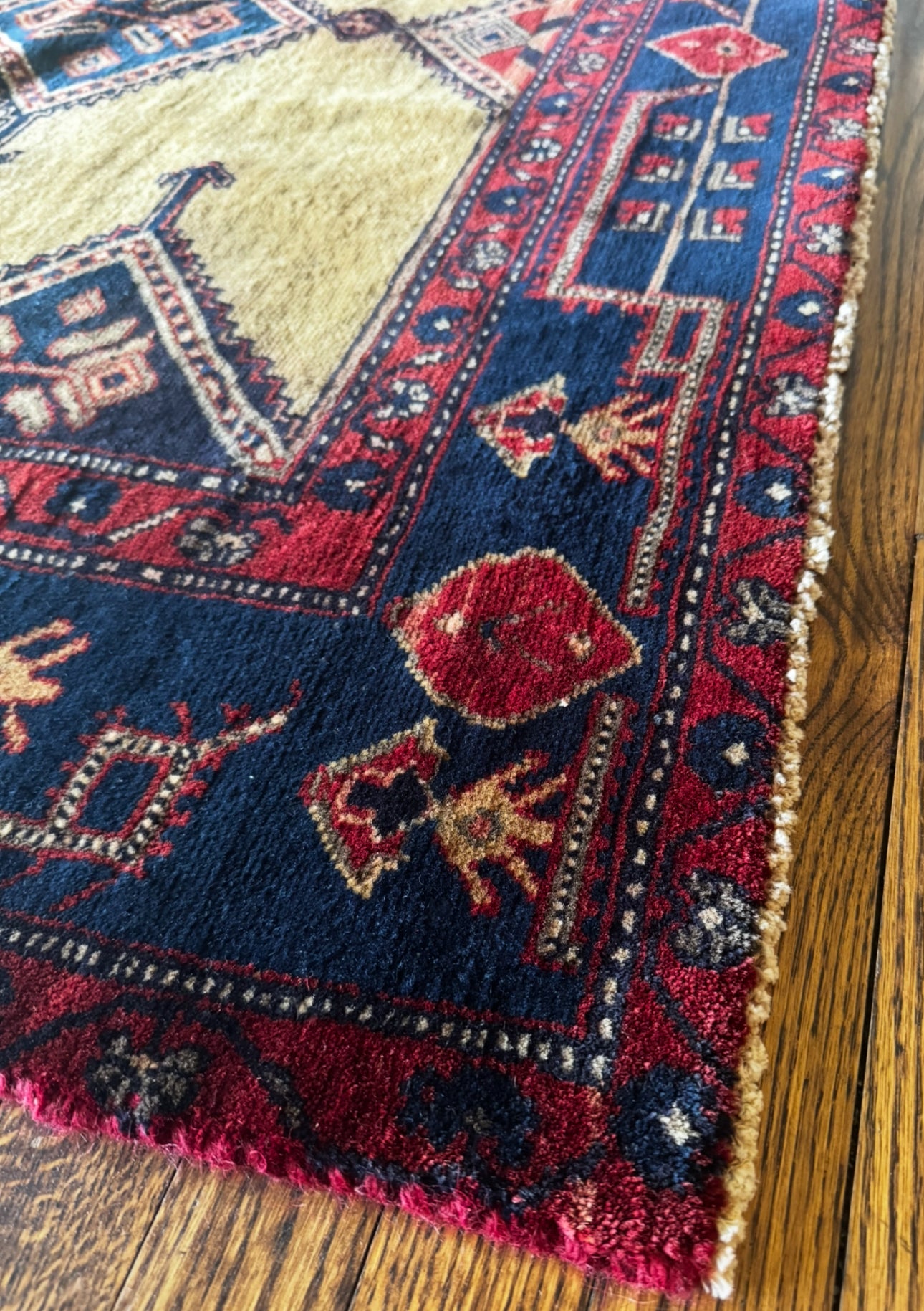 Vintage Nomadic Kazak Rug with Arrow Medallions 4’9 x 7’5