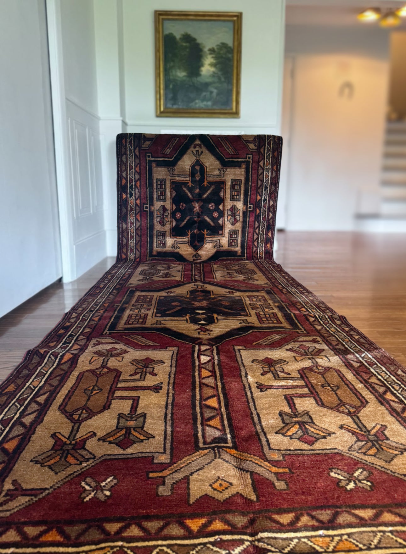 Vintage Nomad’s Medallion runner 4’ x 13’