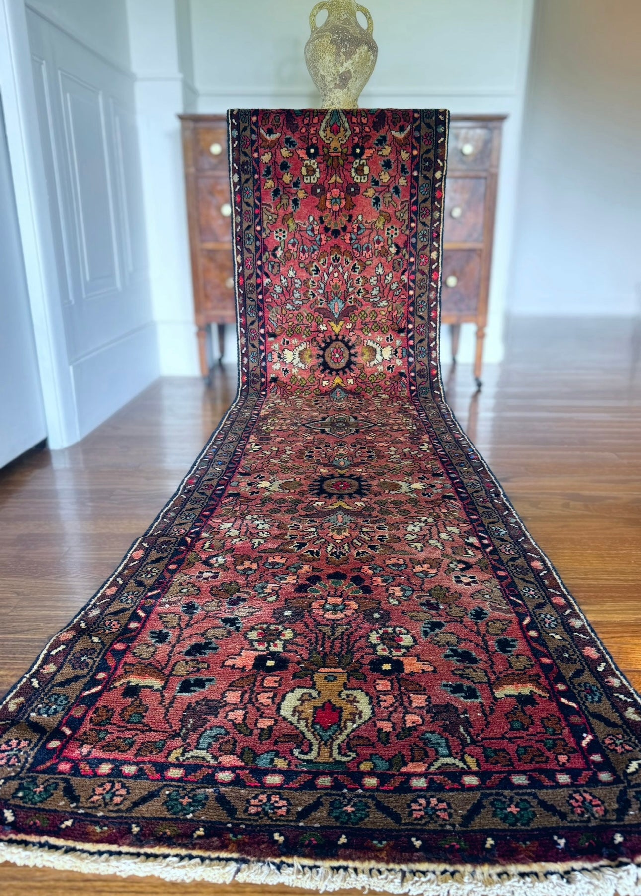 Vintage Anatolian floral runner 2’8 x 9’4
