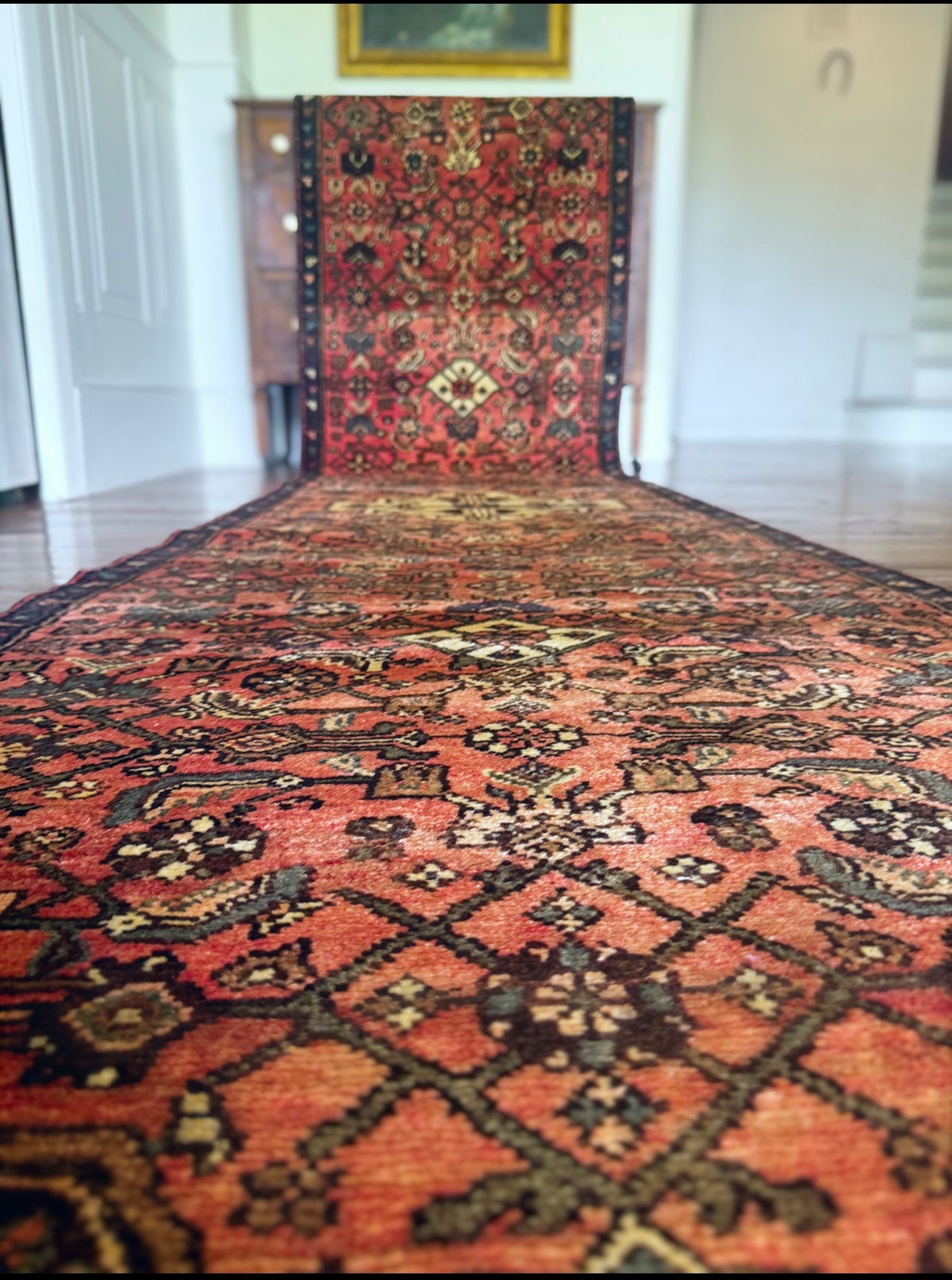 Vintage Ember Medallion Runnner 2’8 x 12’8