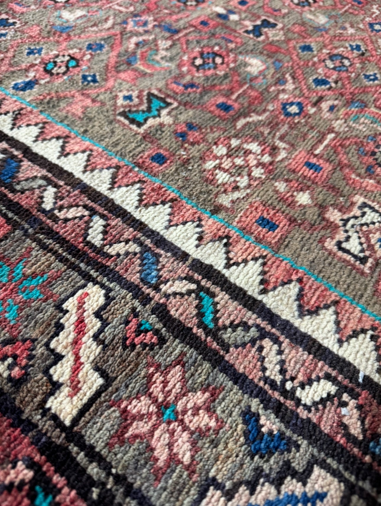 Vintage Blush Bijar runner 3’ x 9’6