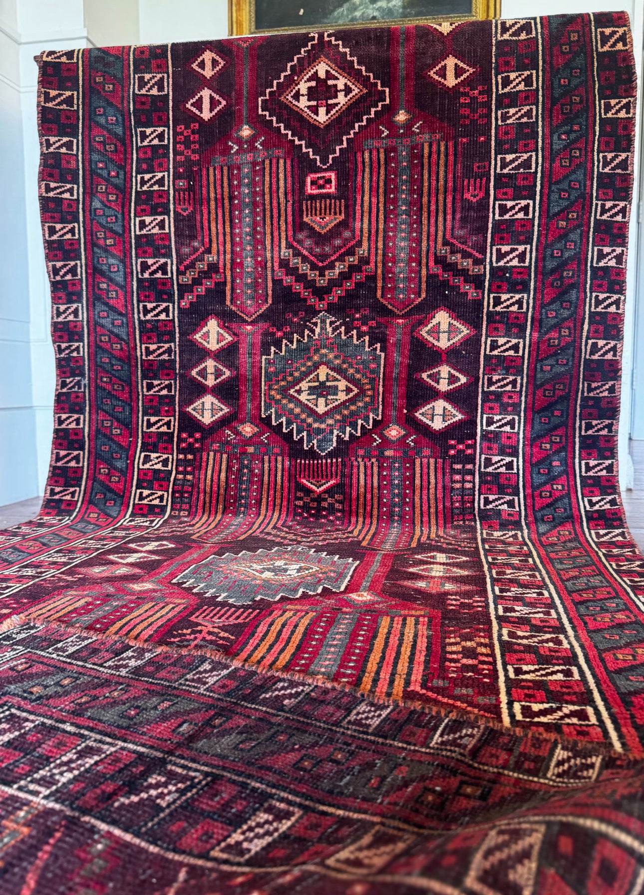 Vintage Burgundy Mirage 3’7″ × 8’4″