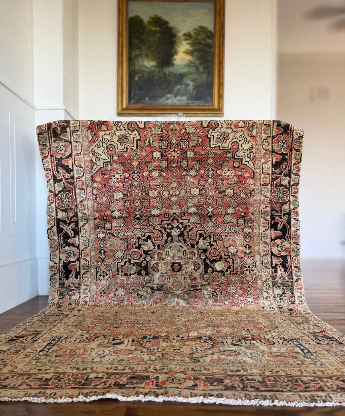 Vintage Oxide & Indigo rug 4’3” × 6’6” circa 1935-1945