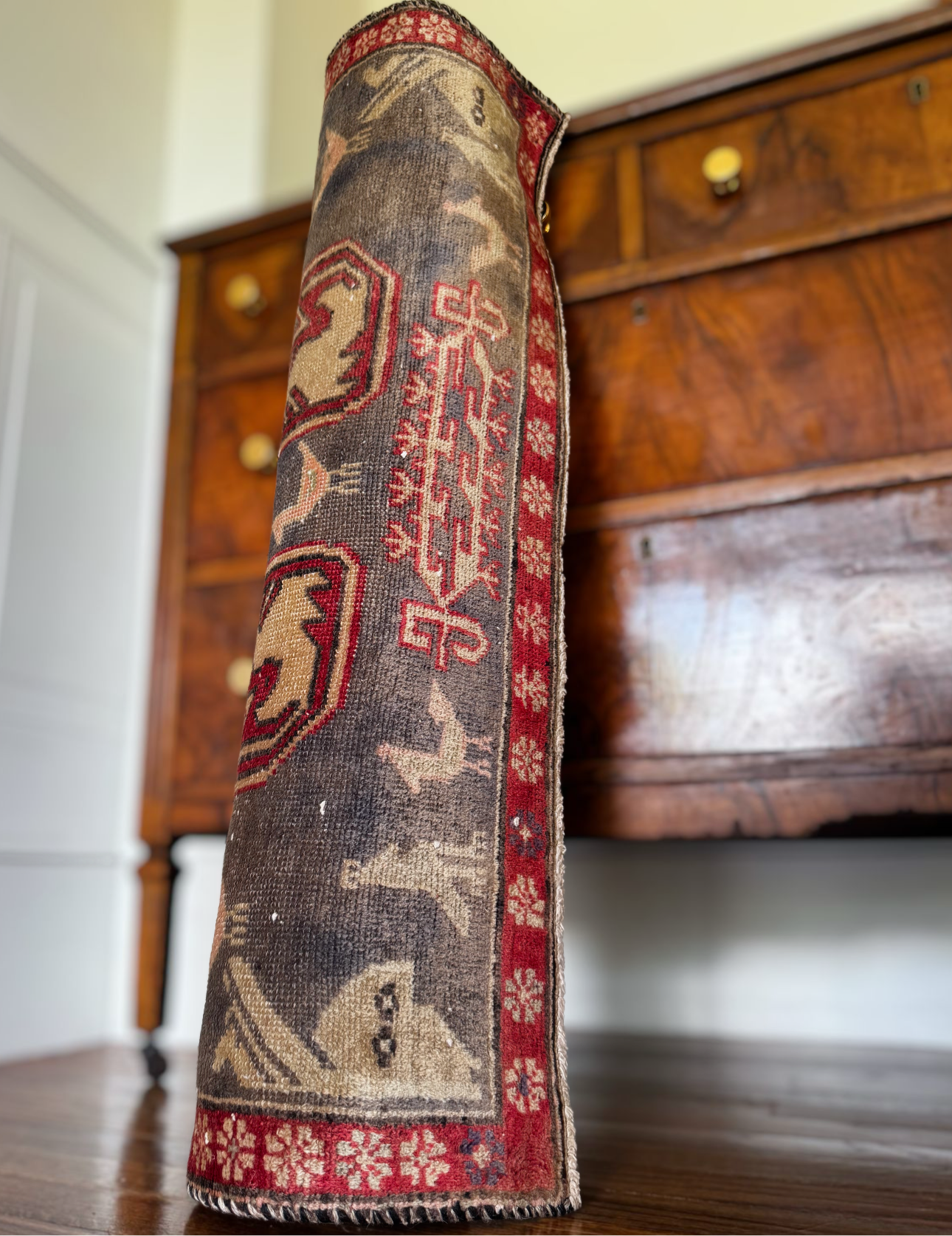 Vintage Rooster Revival Rug 3’ x 10’3