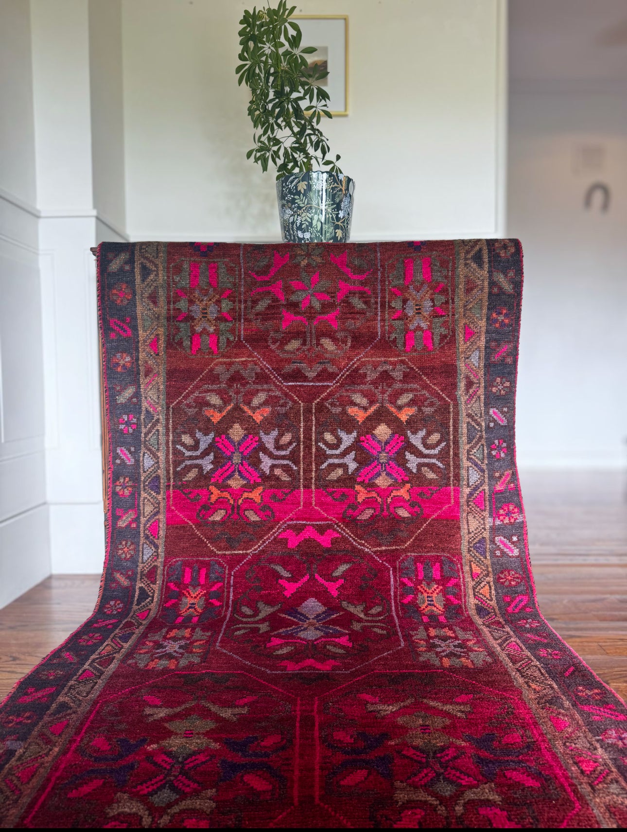 Vintage Pink Palmette runner
3’6 x 11’10