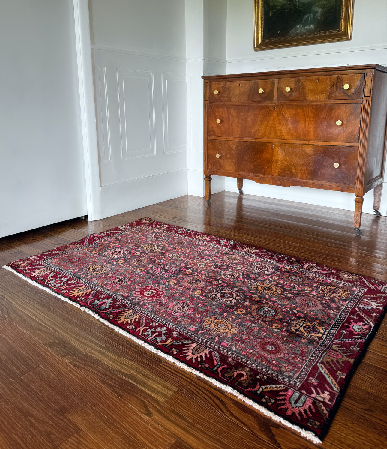 Vintage Midnight Aurora Hamadan rug 2’10 x 4’9