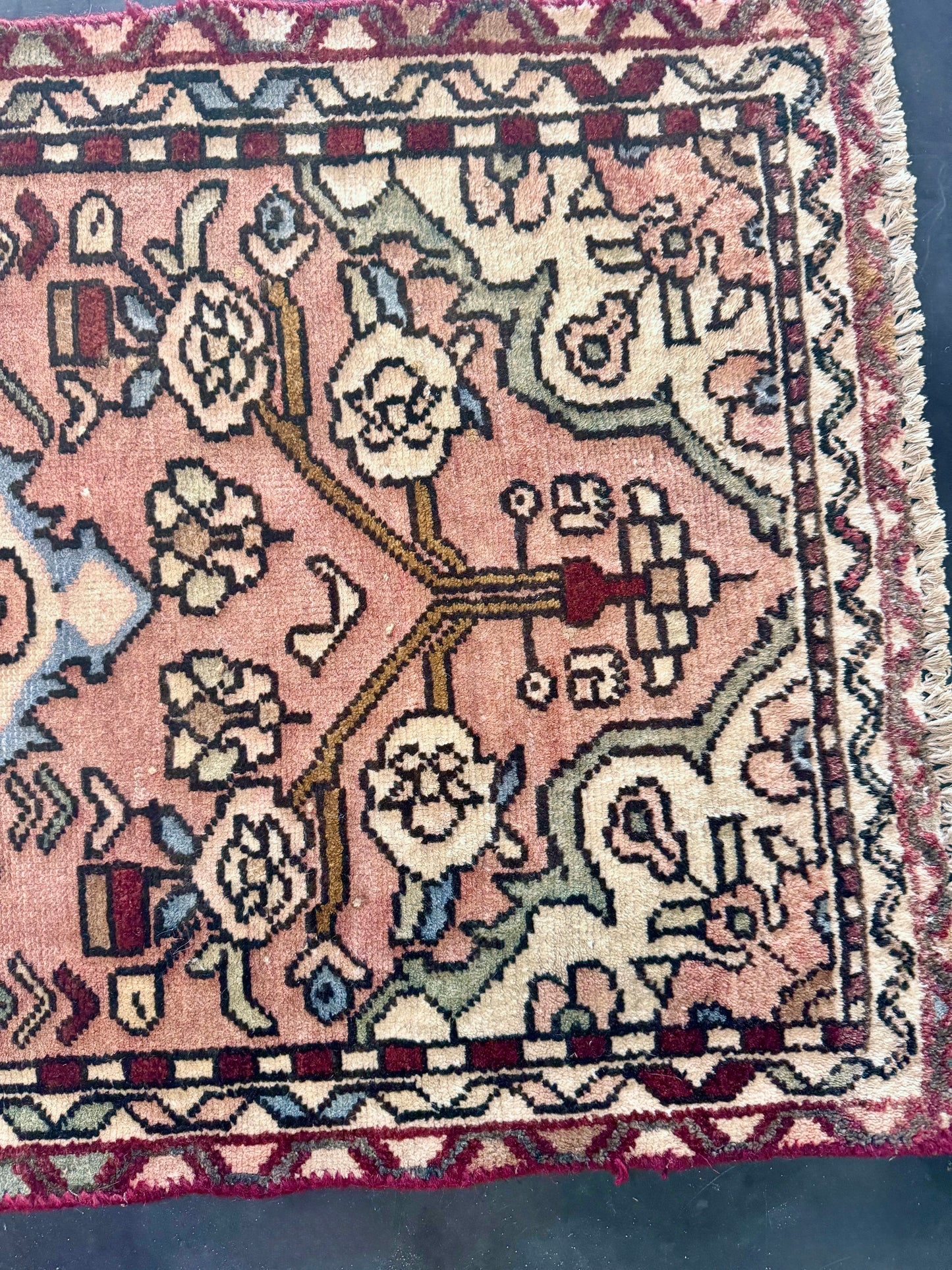 Vintage wool handmade Turkish rug ✨2ft X 3.8ft Circa 1930-1940