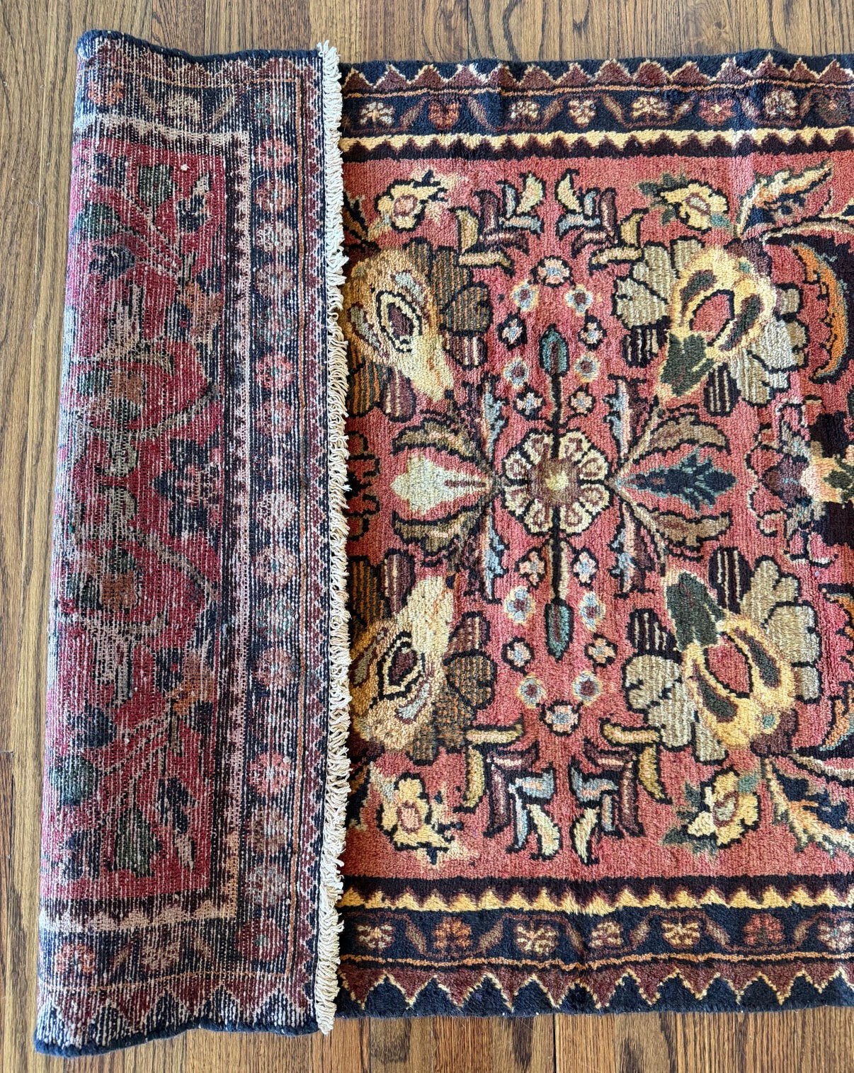 Vintage still life runner 3’3 x 10’ circa 1935-1950
