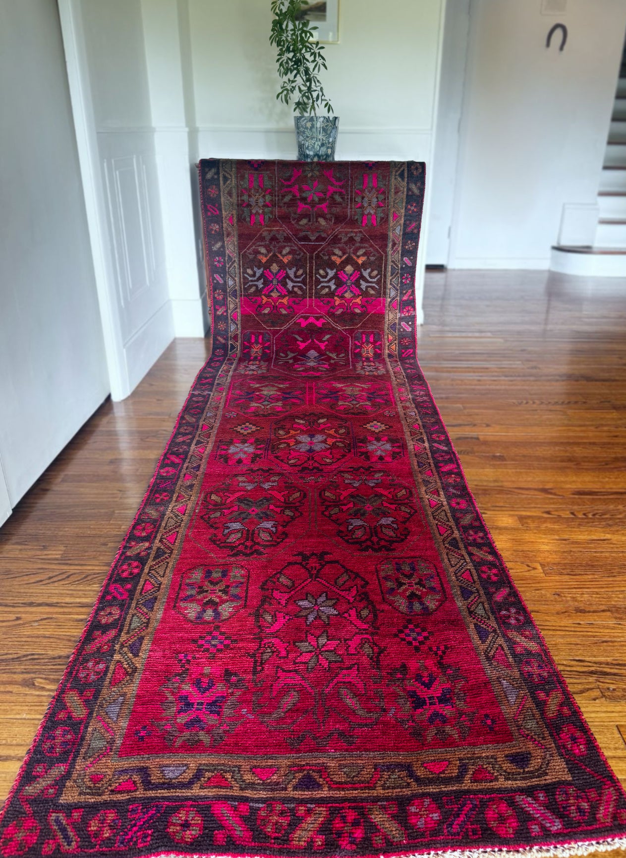 Vintage Pink Palmette runner
3’6 x 11’10