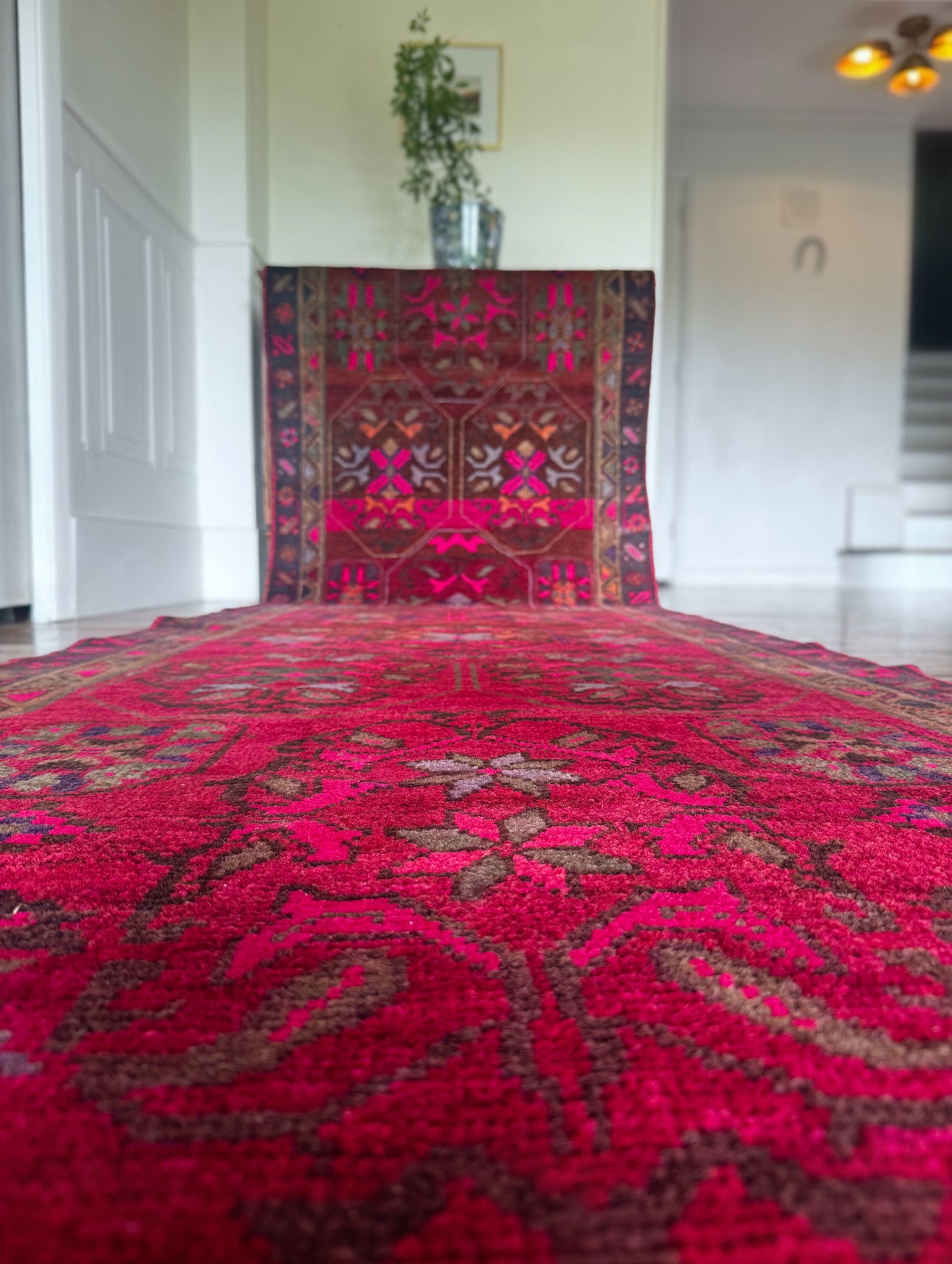 Vintage Pink Palmette runner
3’6 x 11’10