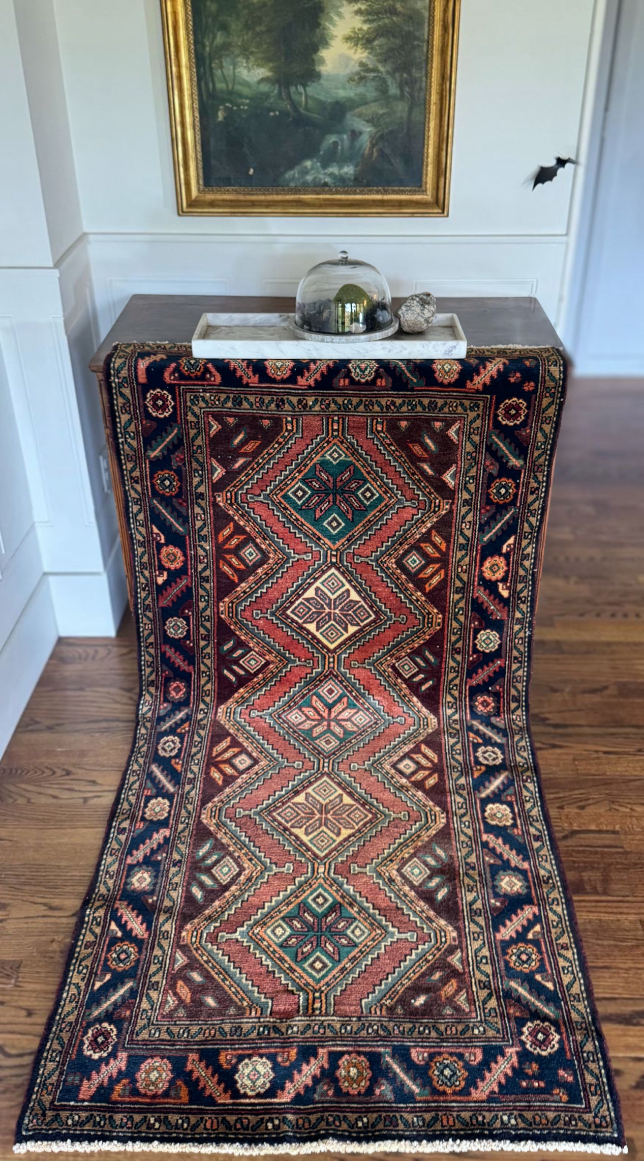 Vintage Walnut Diamond Qashqai 3’4 x 6’10
