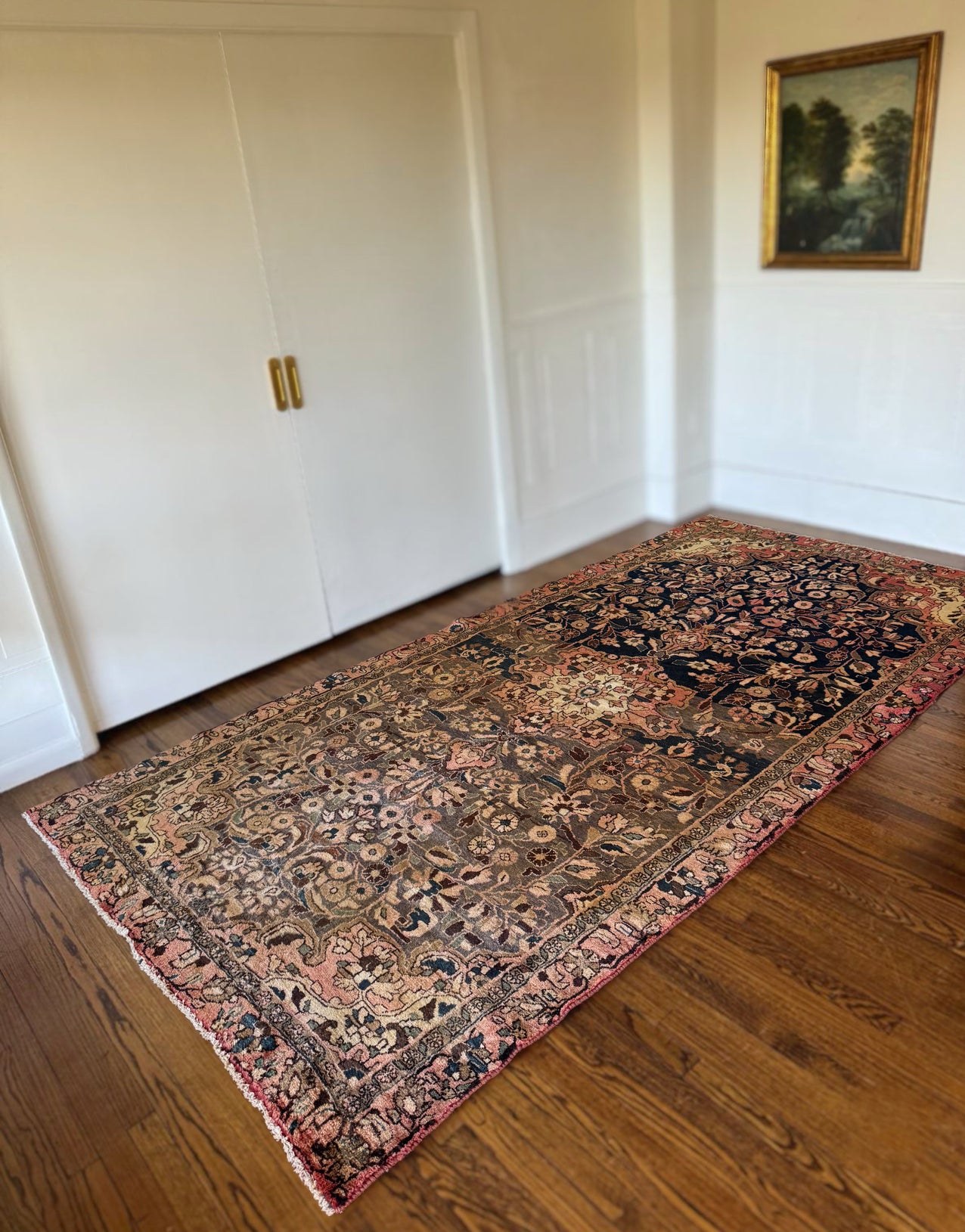 Antique Indigo Garden Mahal 5’4 x 10’4 c. 1900–1930