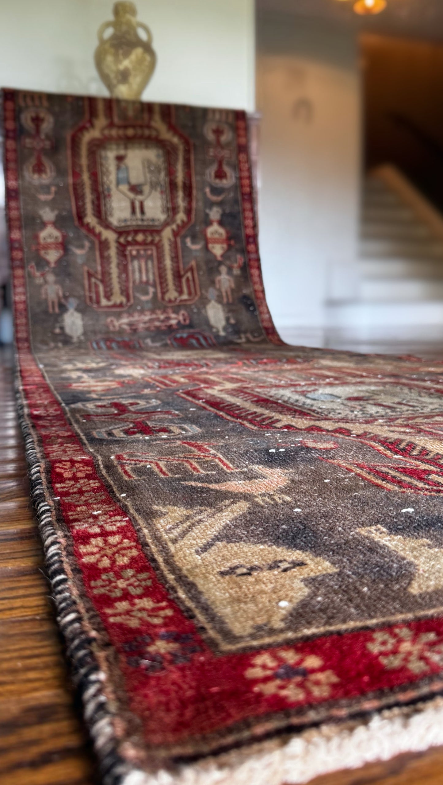 Vintage Rooster Revival Rug 3’ x 10’3