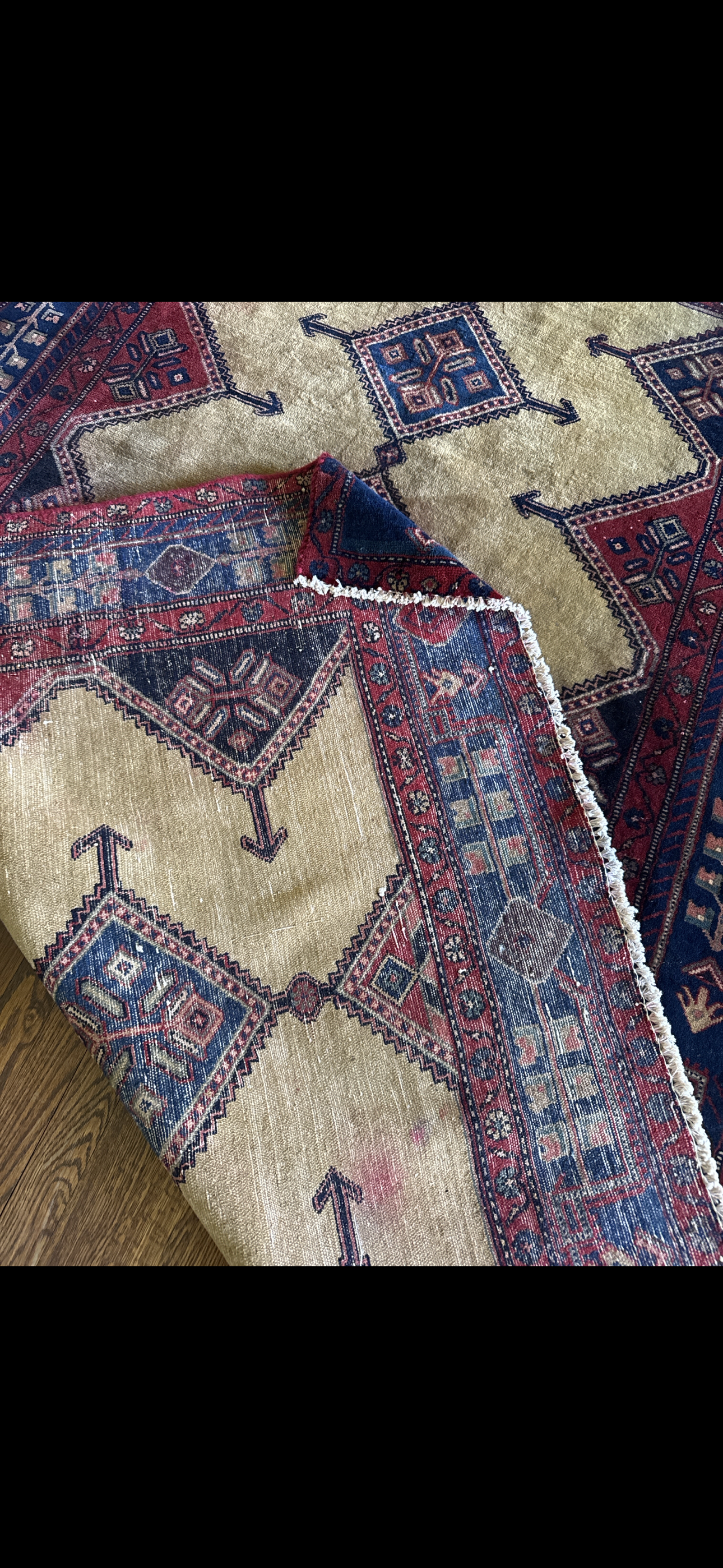 Vintage Nomadic Kazak Rug with Arrow Medallions 4’9 x 7’5