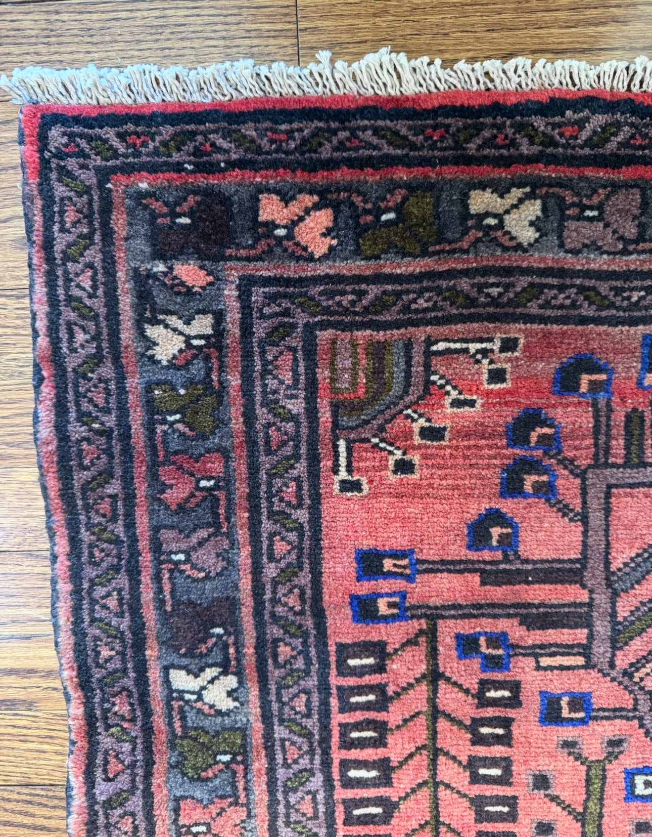 Vintage Cobalt Heriz Runner | 3’6 x 9’1 | Circa 1950s–1970s