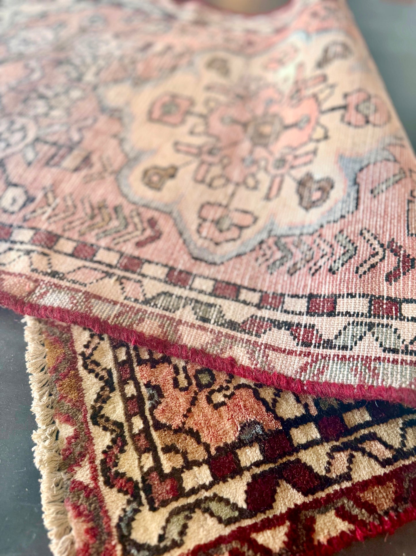 Vintage wool handmade Turkish rug ✨2ft X 3.8ft Circa 1930-1940