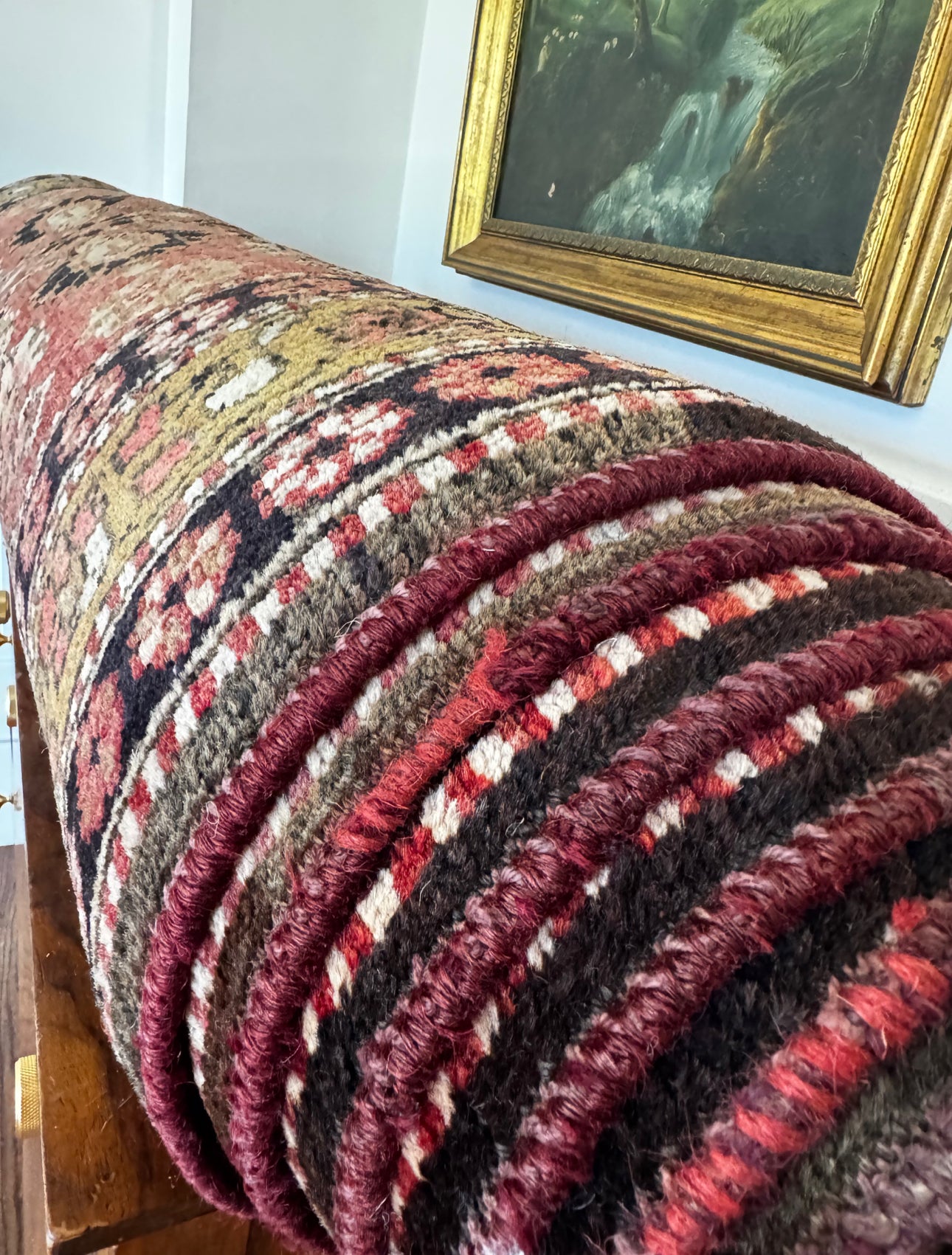 Vintage Harvest Vine Malayer runner 3’8 x 14’