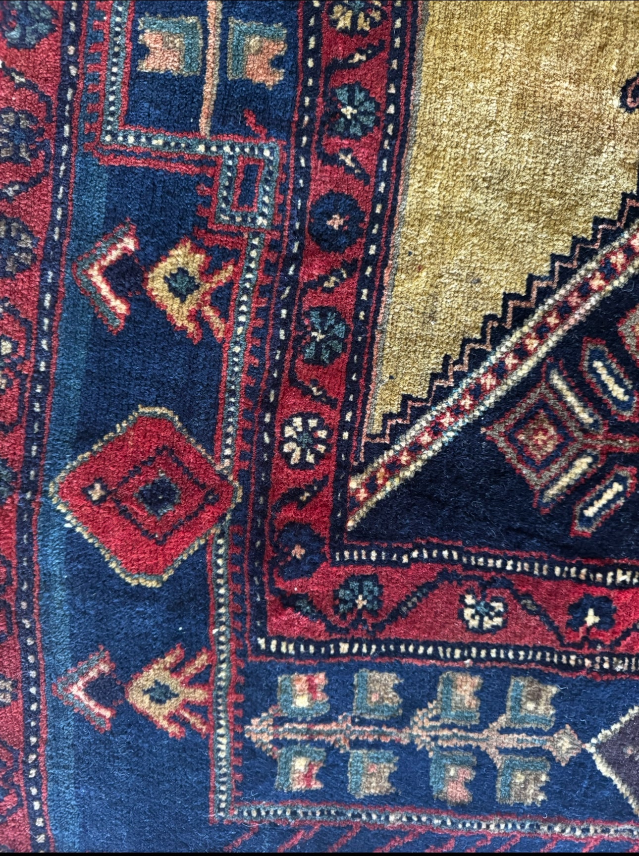 Vintage Nomadic Kazak Rug with Arrow Medallions 4’9 x 7’5