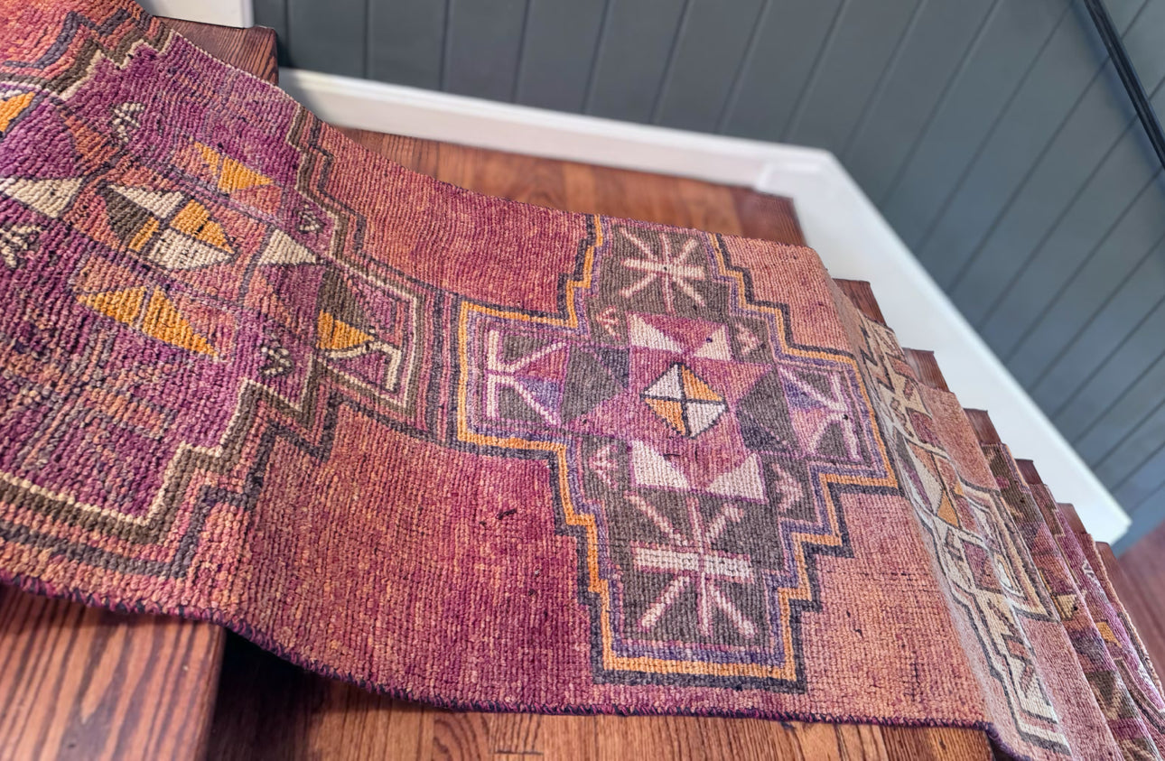 Vintage vermillion Anatolian Runner
2’ 10 X 11’ 4