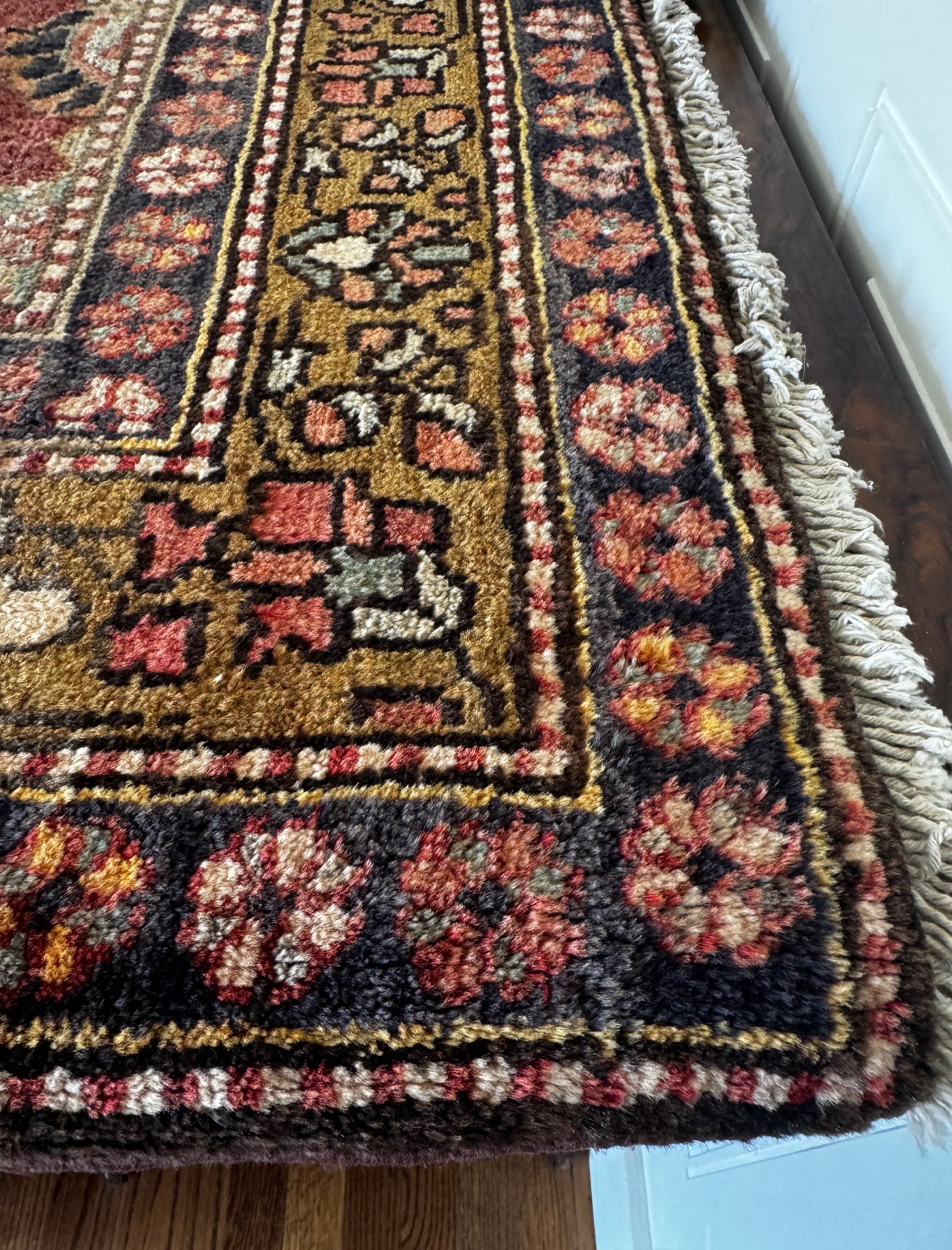 Vintage Harvest Vine Malayer runner 3’8 x 14’