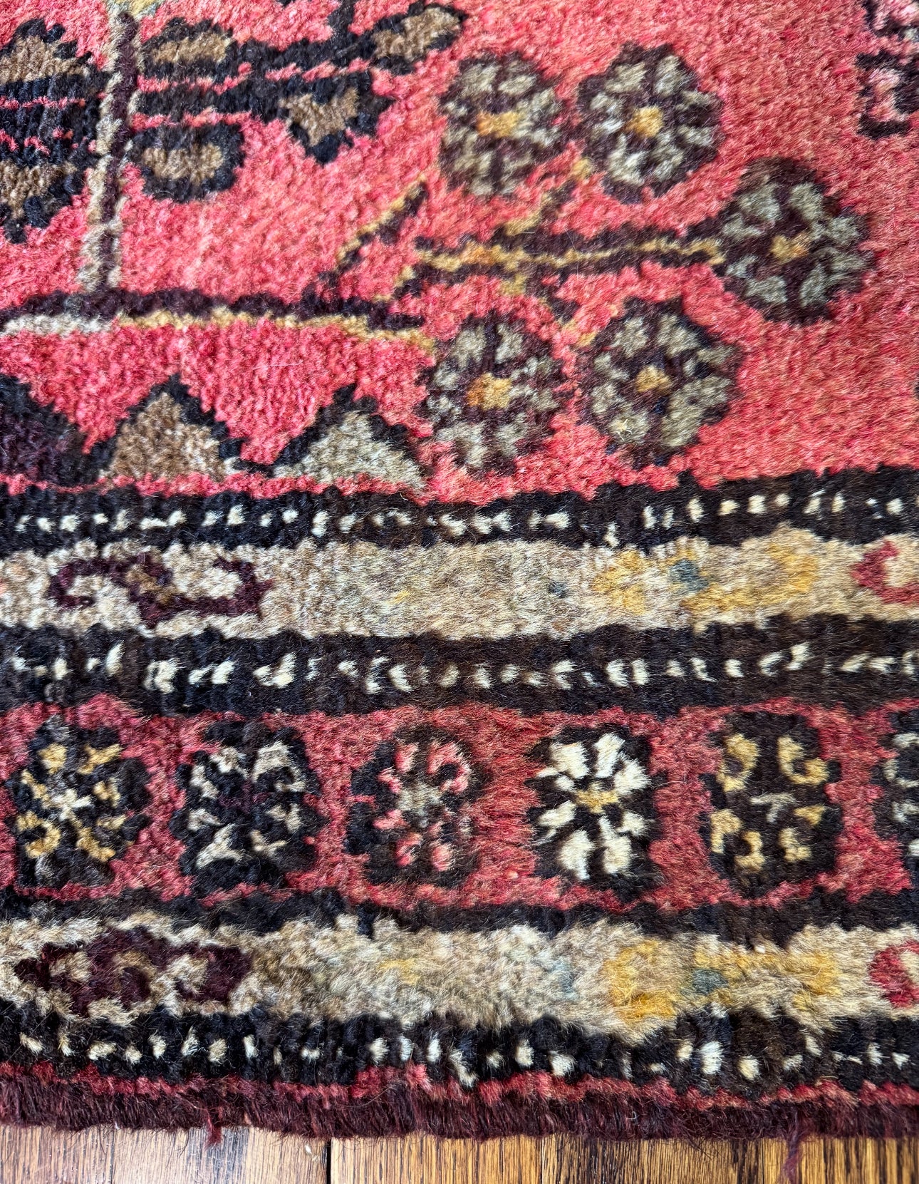 Vintage Persian pomegranate Hamadan Runner | 3’7 x 9’9 | Circa 1940s–1960s