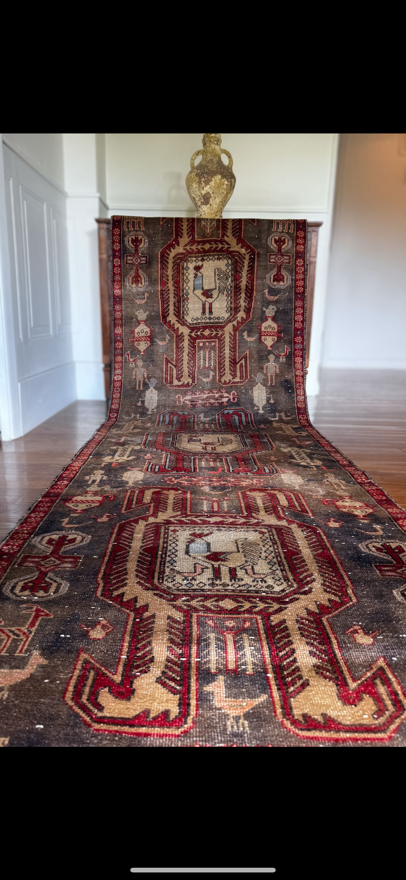 Vintage Rooster Revival Rug 3’ x 10’3
