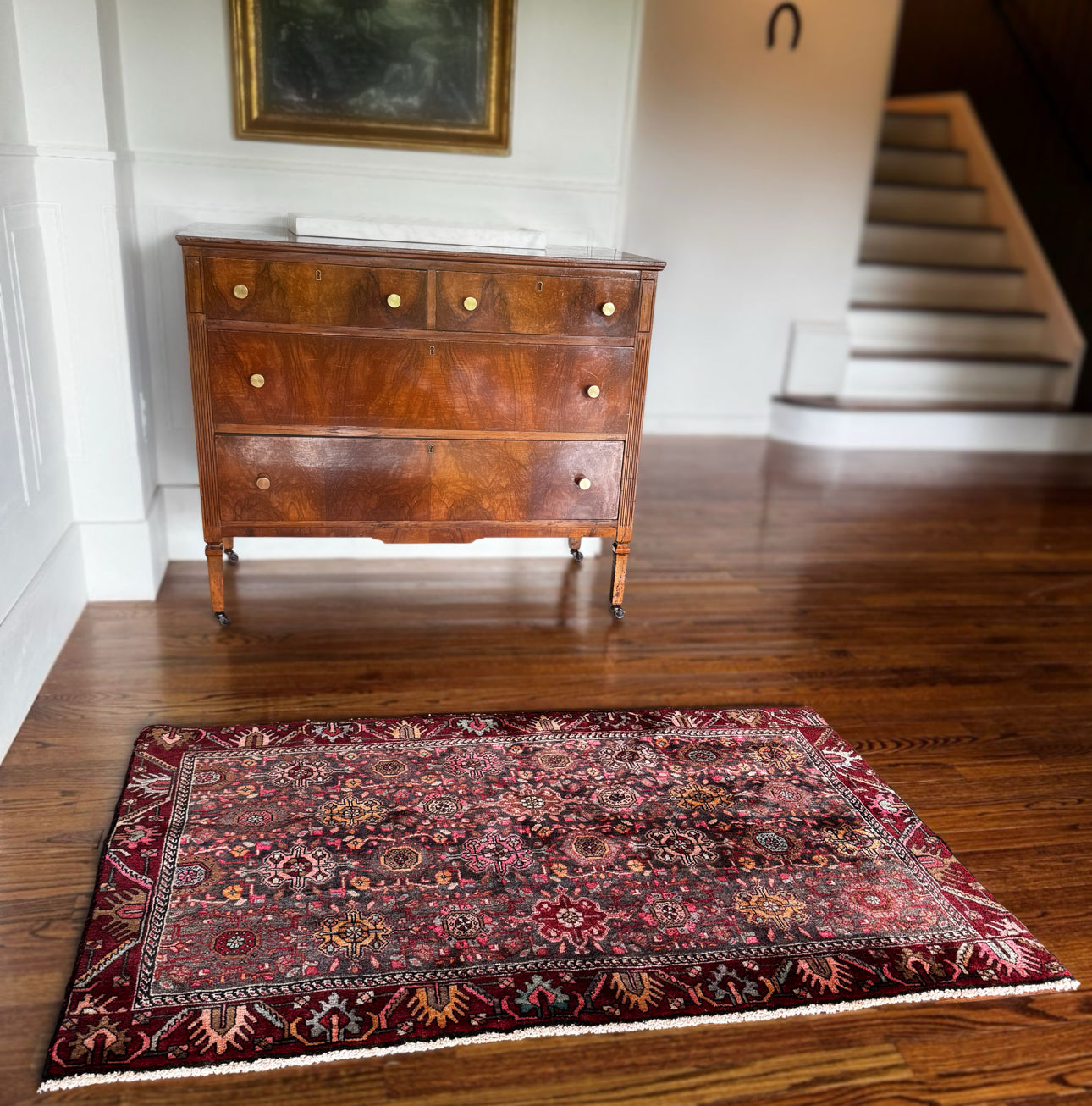 Vintage Midnight Aurora Hamadan rug 2’10 x 4’9