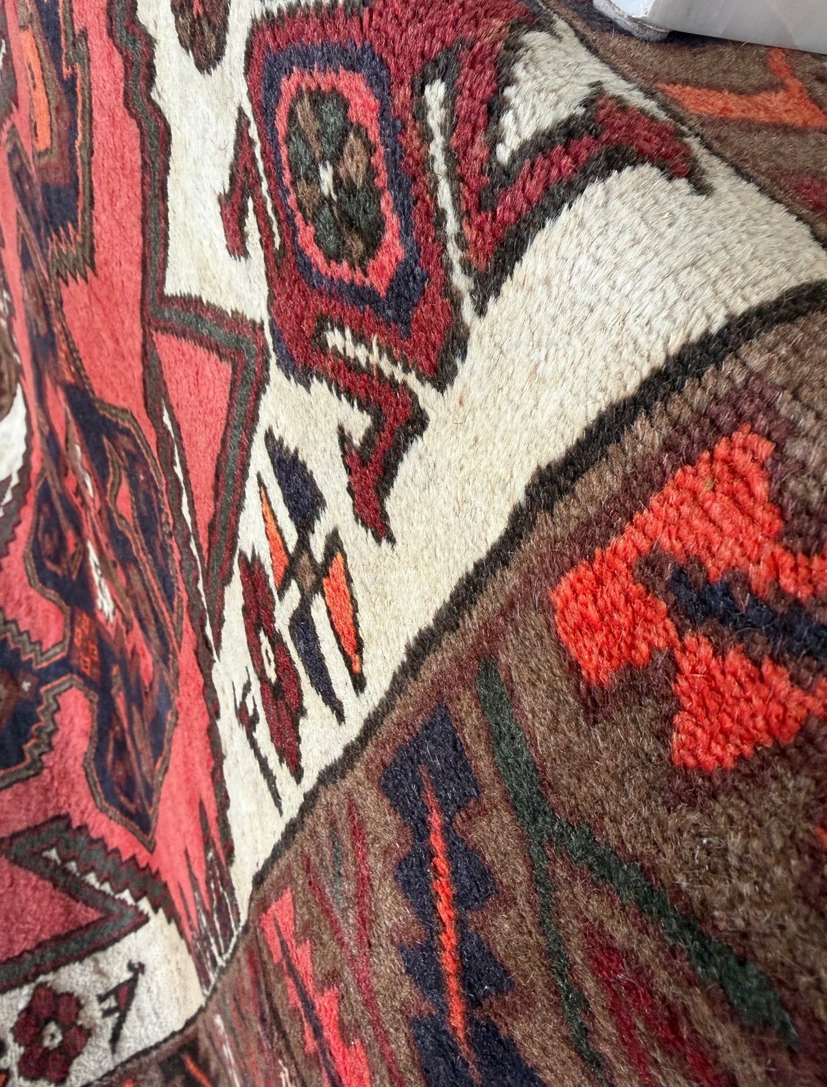 Vintage Rouge Fortress 3’ x 5’ circa 1940-1960