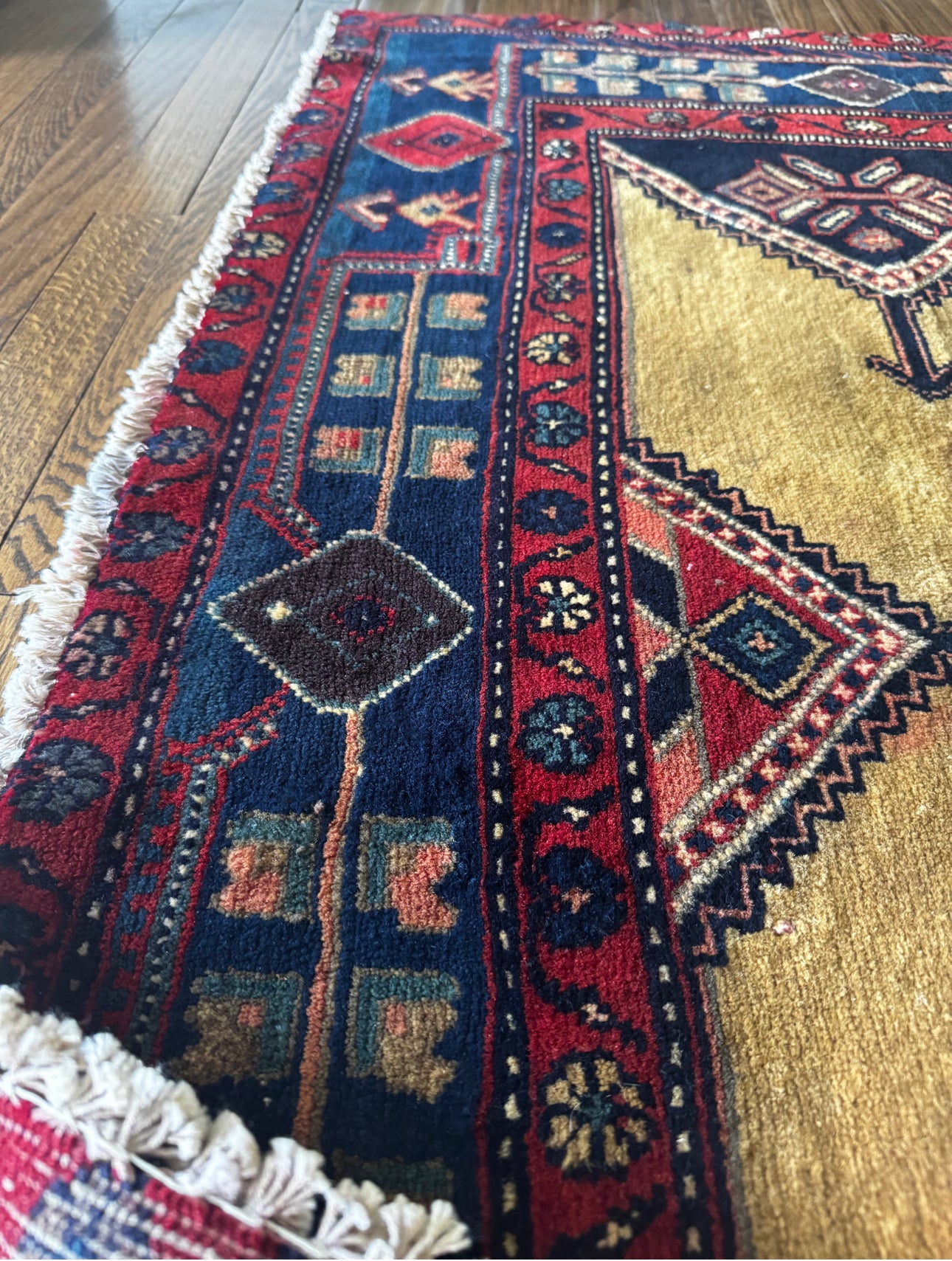 Vintage Nomadic Kazak Rug with Arrow Medallions 4’9 x 7’5