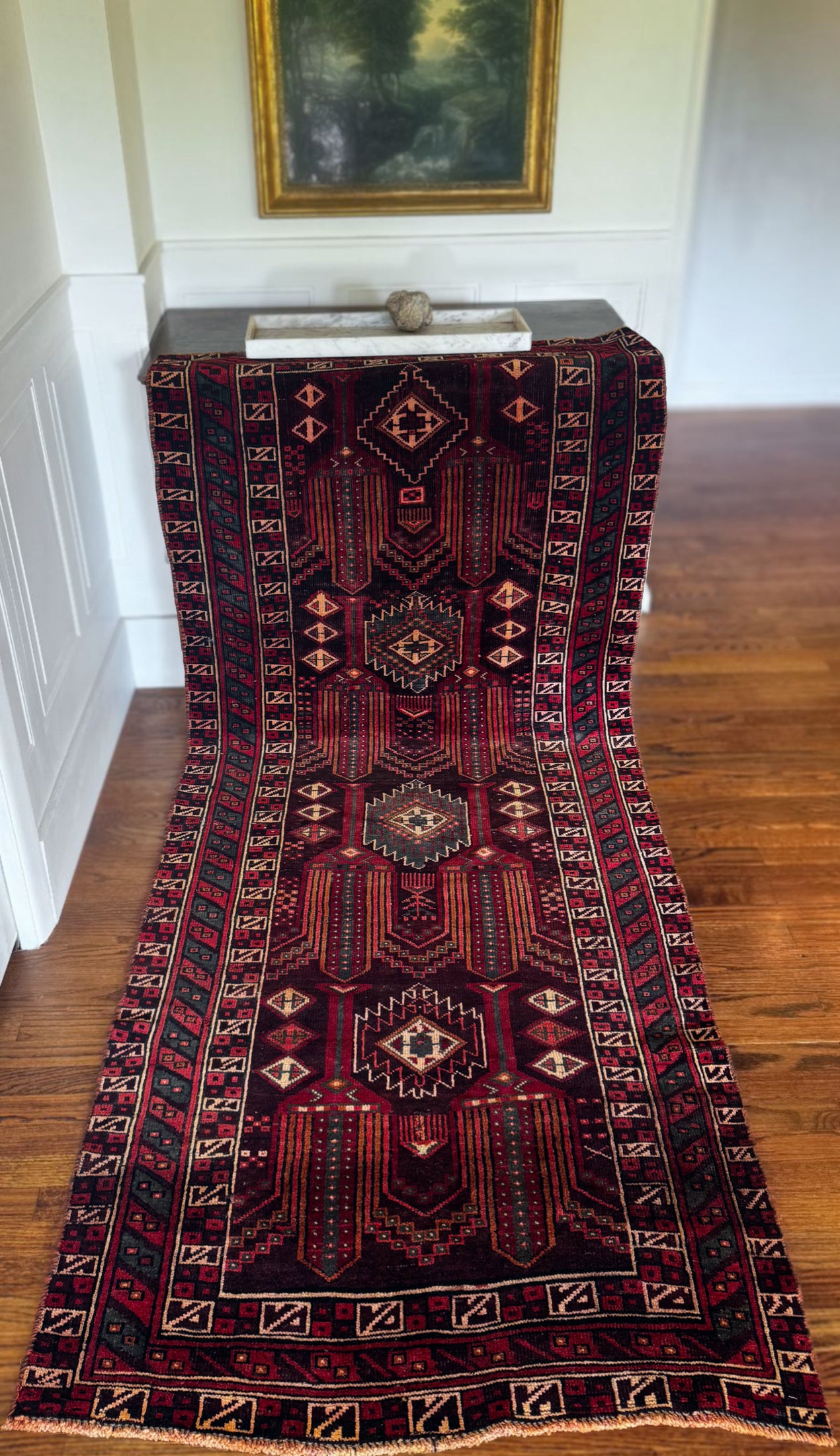 Vintage Burgundy Mirage 3’7″ × 8’4″