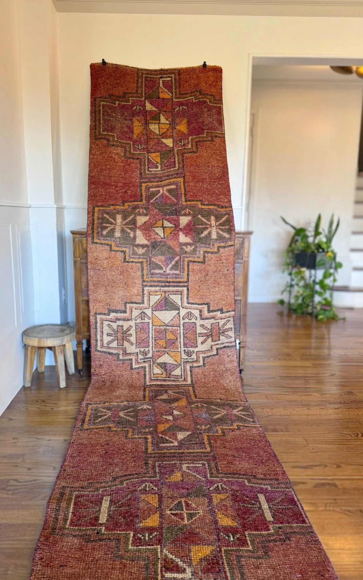 Vintage vermillion Anatolian Runner
2’ 10 X 11’ 4