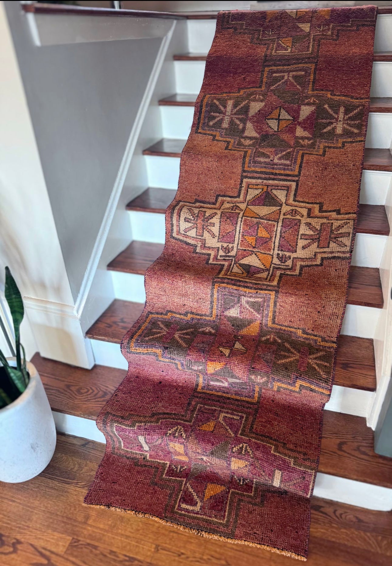 Vintage vermillion Anatolian Runner
2’ 10 X 11’ 4