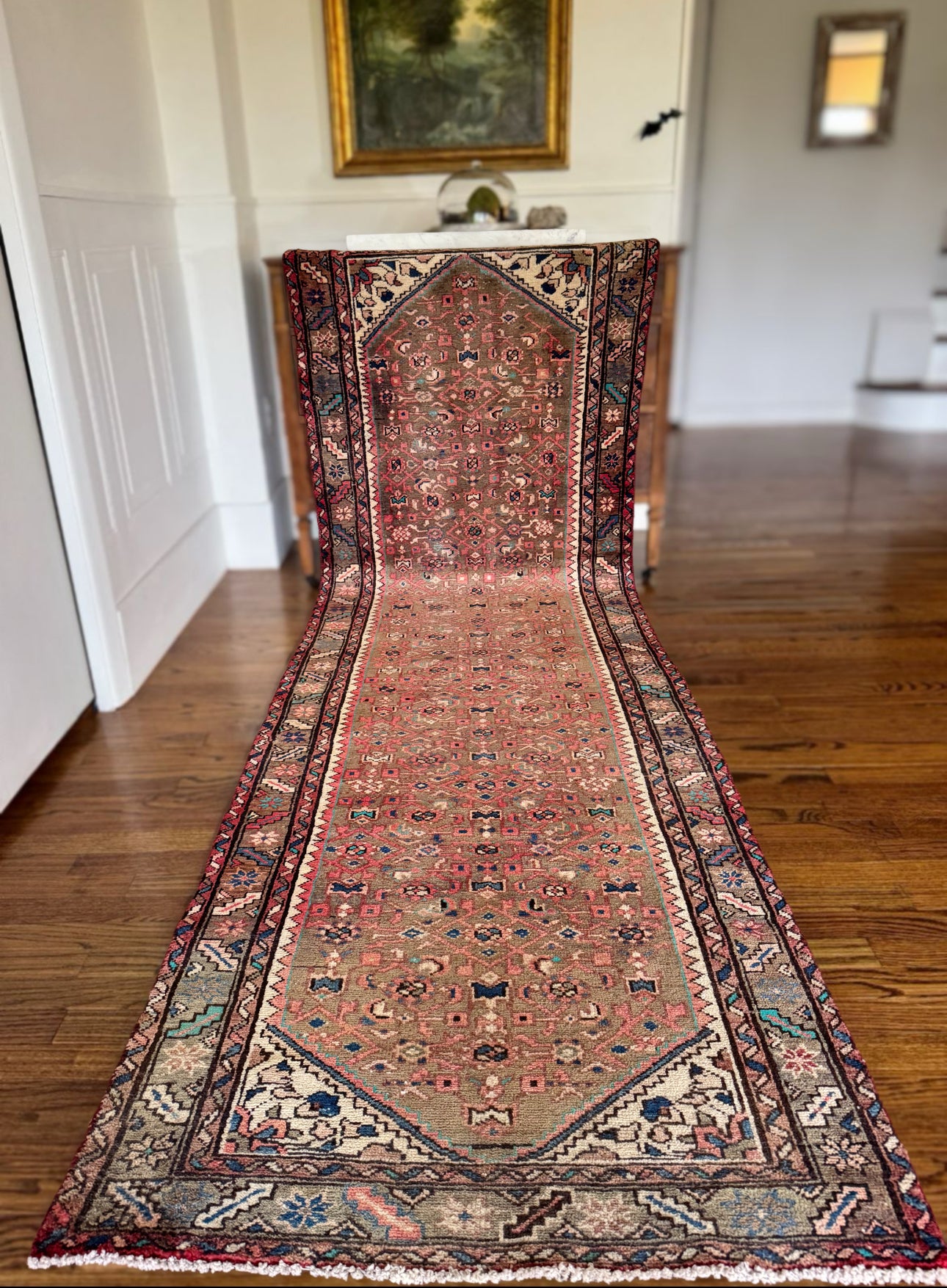 Vintage Blush Bijar runner 3’ x 9’6