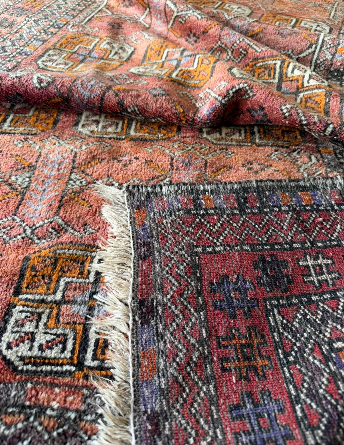 Vintage Turkoman Gül 3’4 × 6’ circa 1950-1970