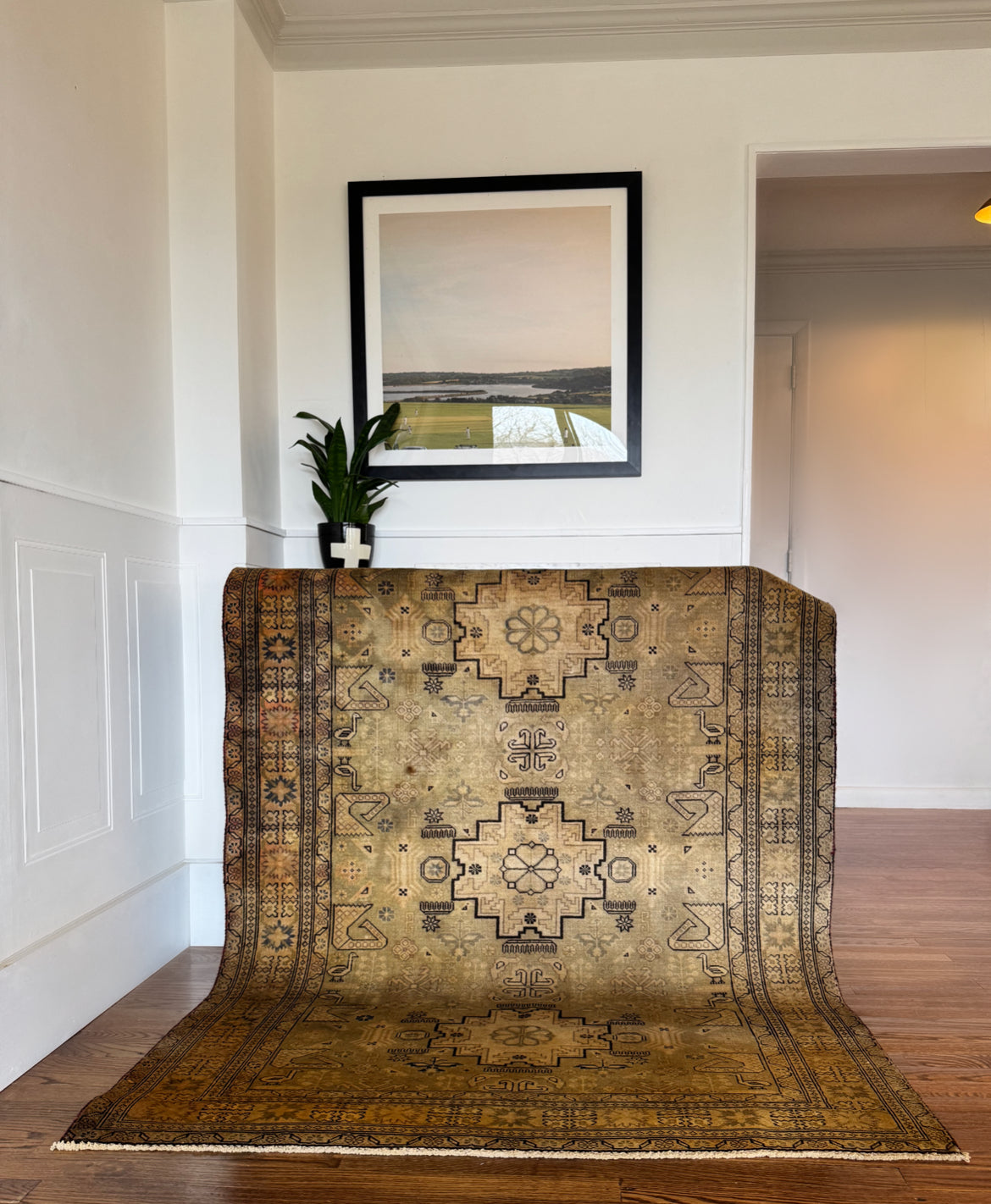 Handmade Vintage Wool Rug 4’ 4 x 6’ 2