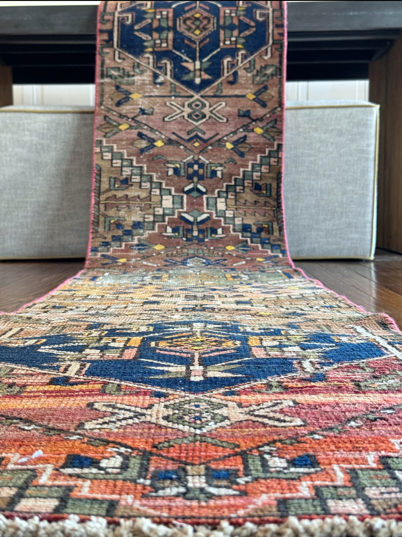 Vintage Anatolian geometrical runner 1’ 9 x 8’ 10