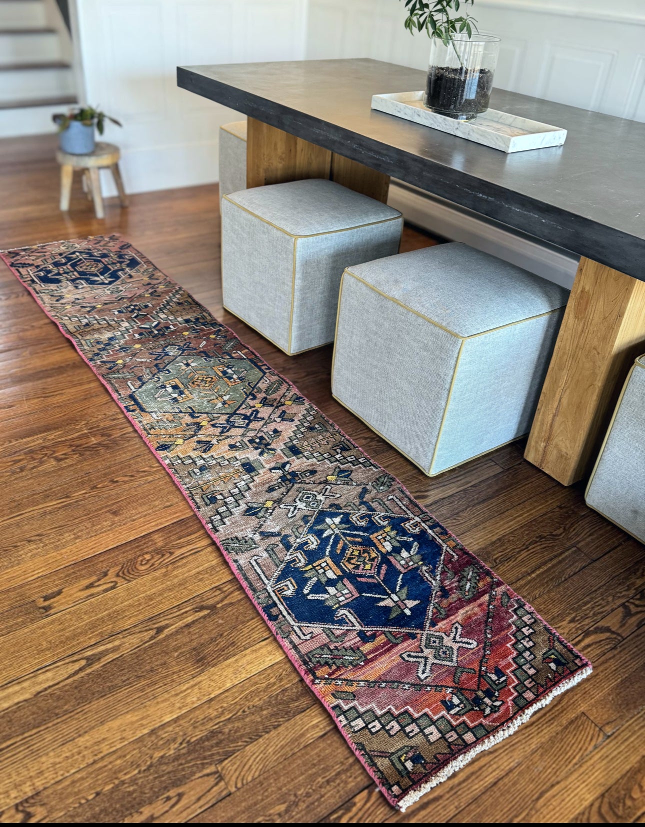 Vintage Anatolian geometrical runner 1’ 9 x 8’ 10