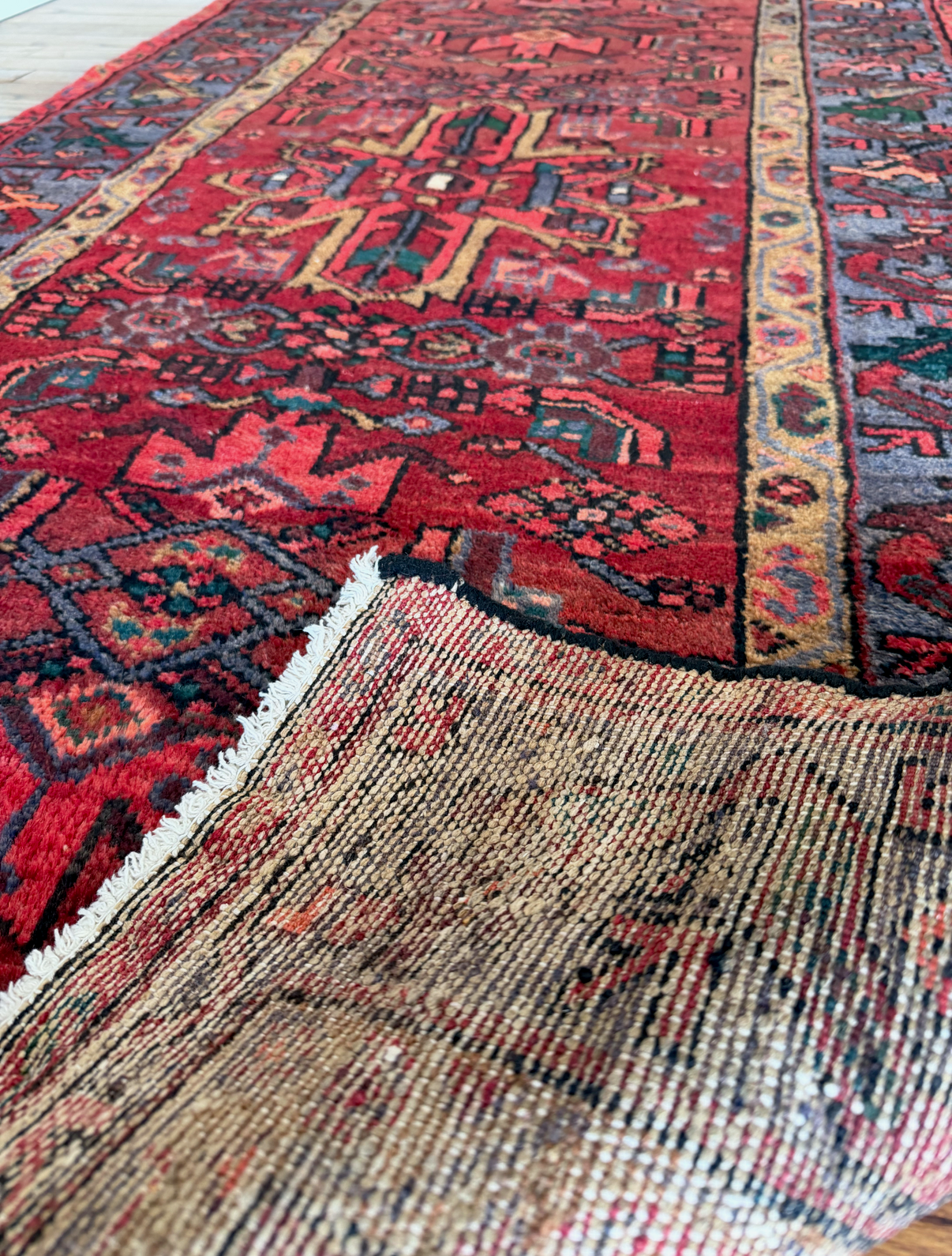 Vintage Alizarin Fixed Star 3’5 x 7 circa 1925-1935