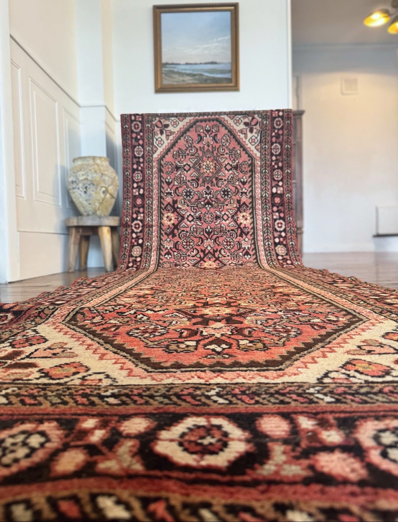Vintage Anatolian floral rug 3’3 x 9’7