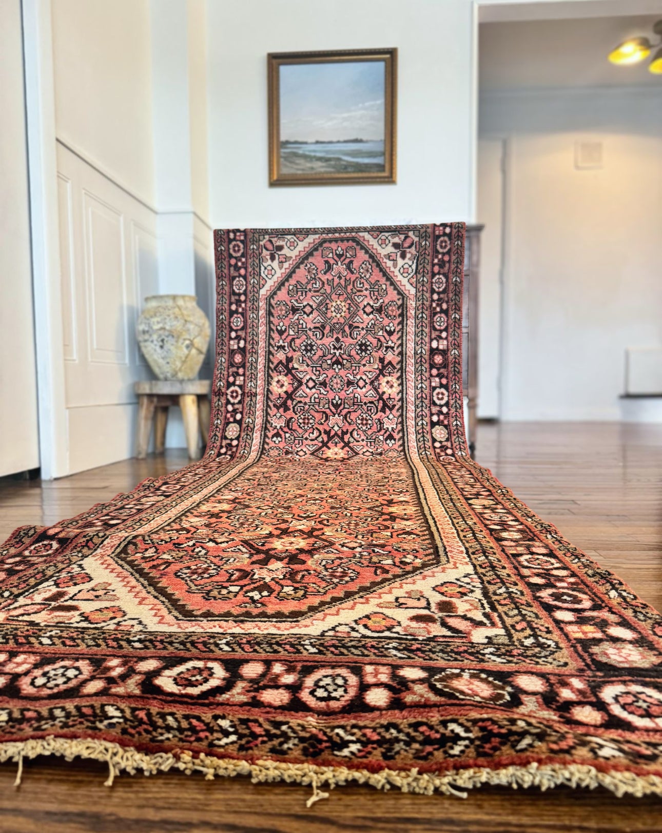 Vintage Anatolian floral rug 3’3 x 9’7