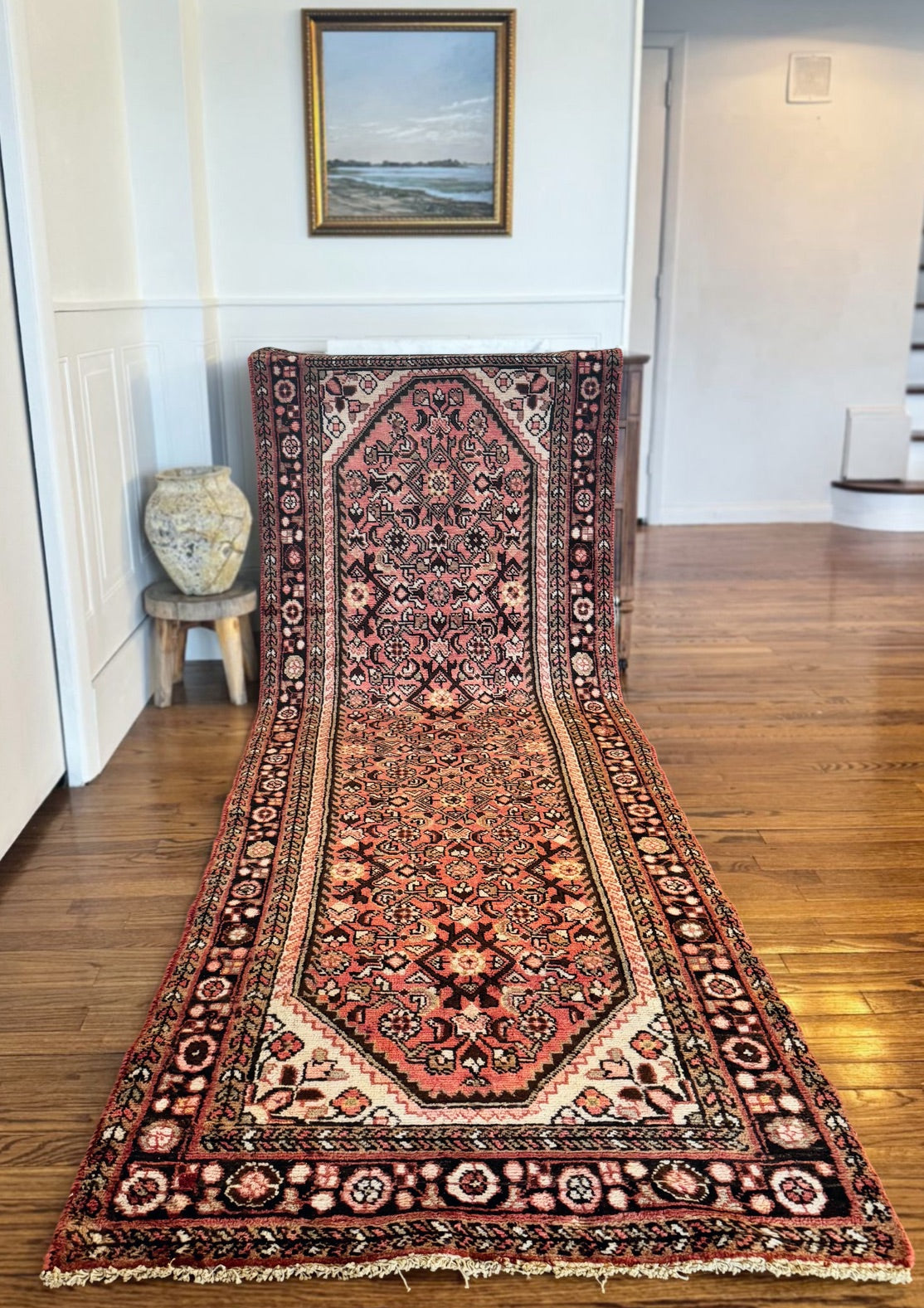 Vintage Anatolian floral rug 3’3 x 9’7