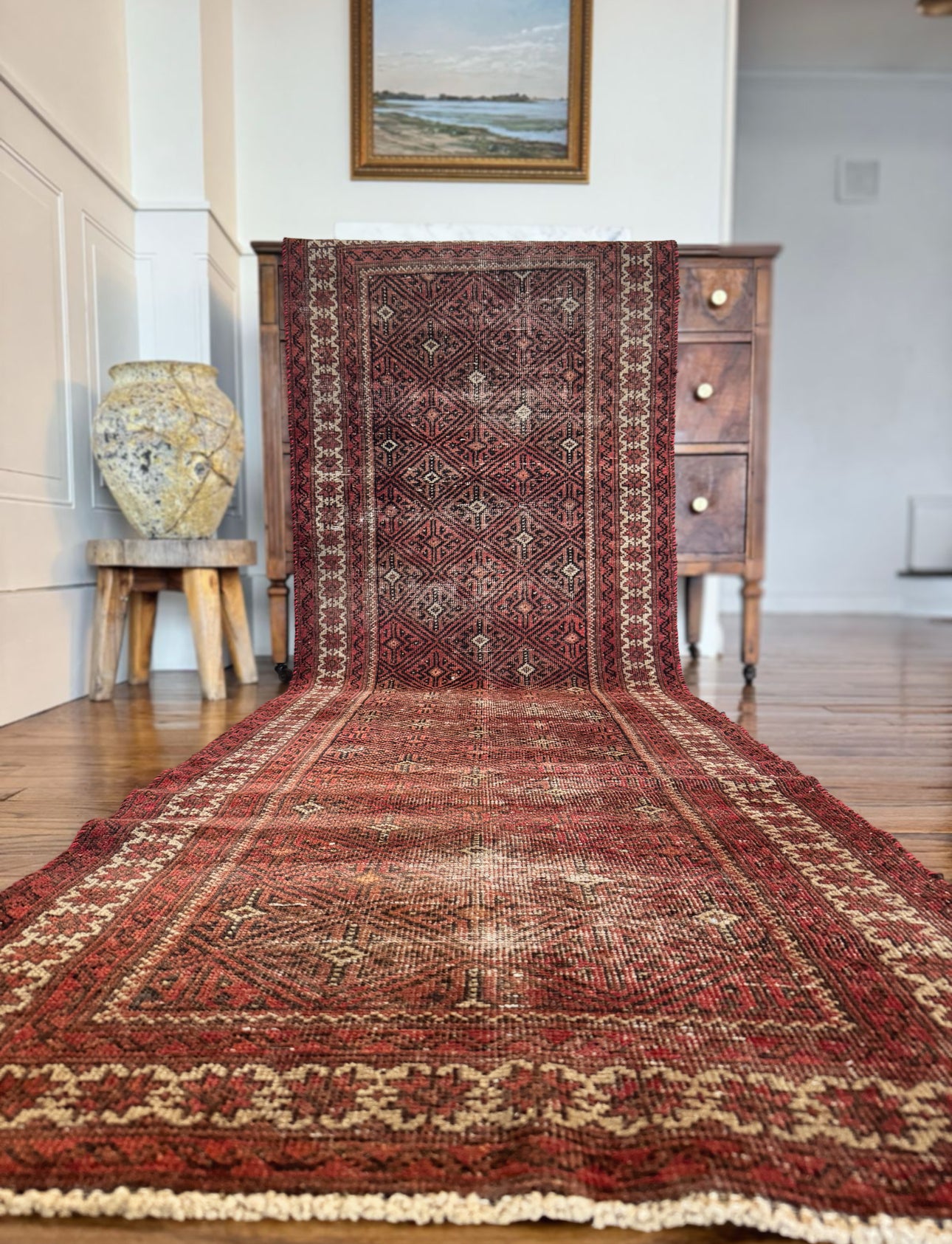Vintage Handmade Anatolian Star Runner 2’7 x 8’2