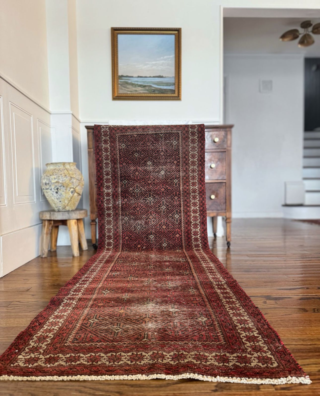 Vintage Handmade Anatolian Star Runner 2’7 x 8’2