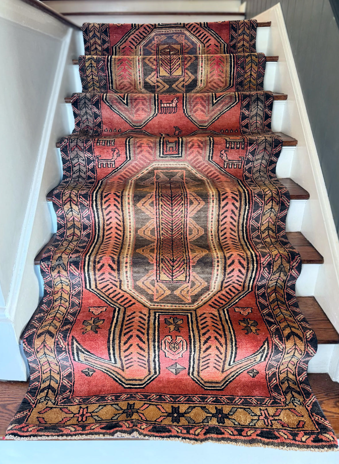 Vintage handmade Melon runner
3’8 x 11’
