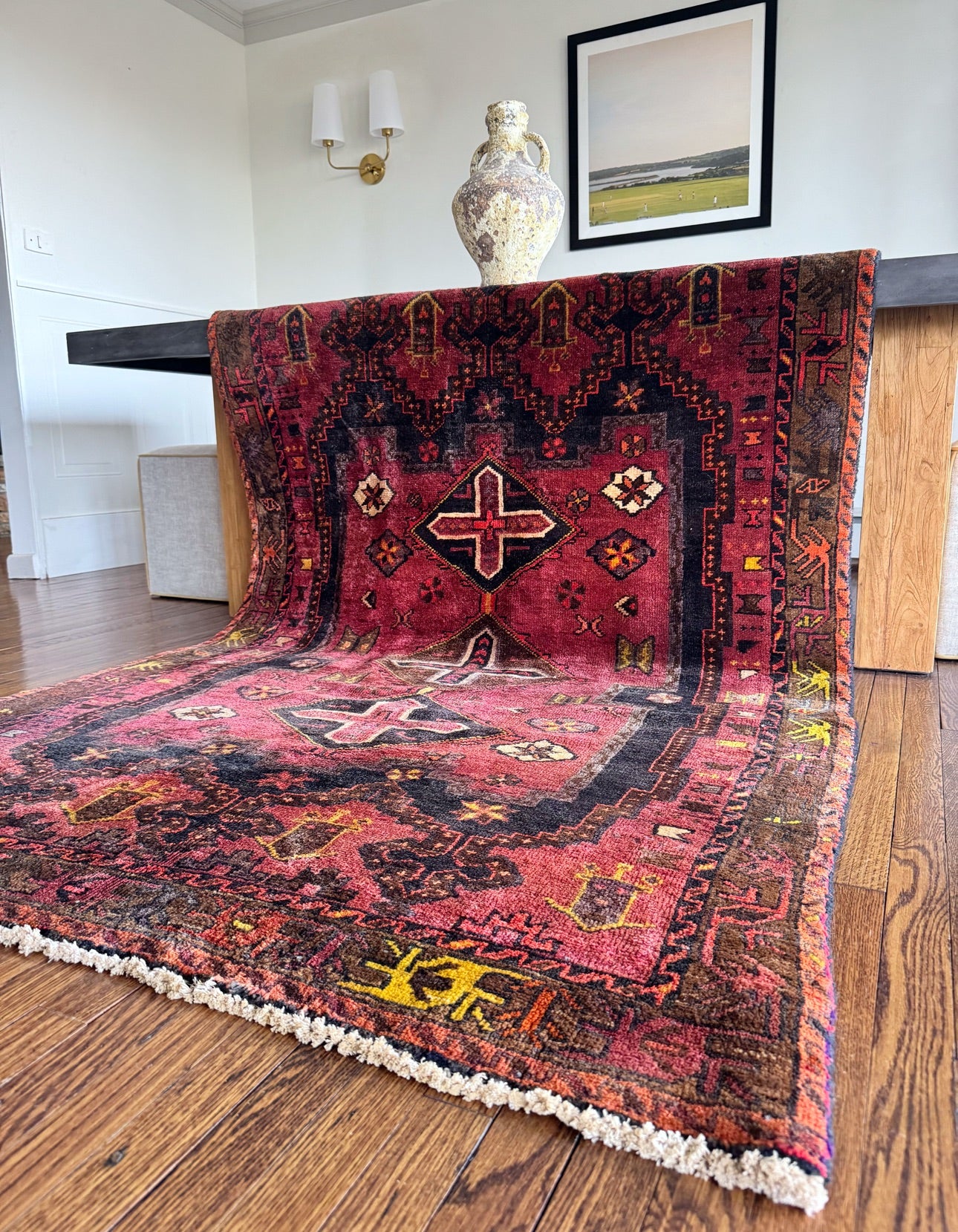 Vintage magenta Anatolian rug
4’7 x 7’7