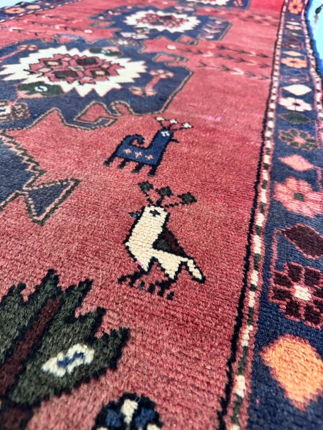Vintage Turkish Bird Runner 3’x9’2