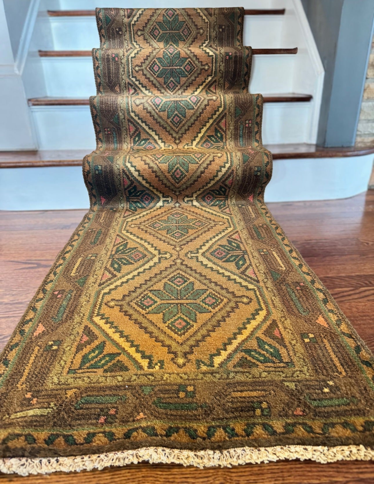 Vintage “luck of the Irish” Turkish runner 2’7 x 9’6