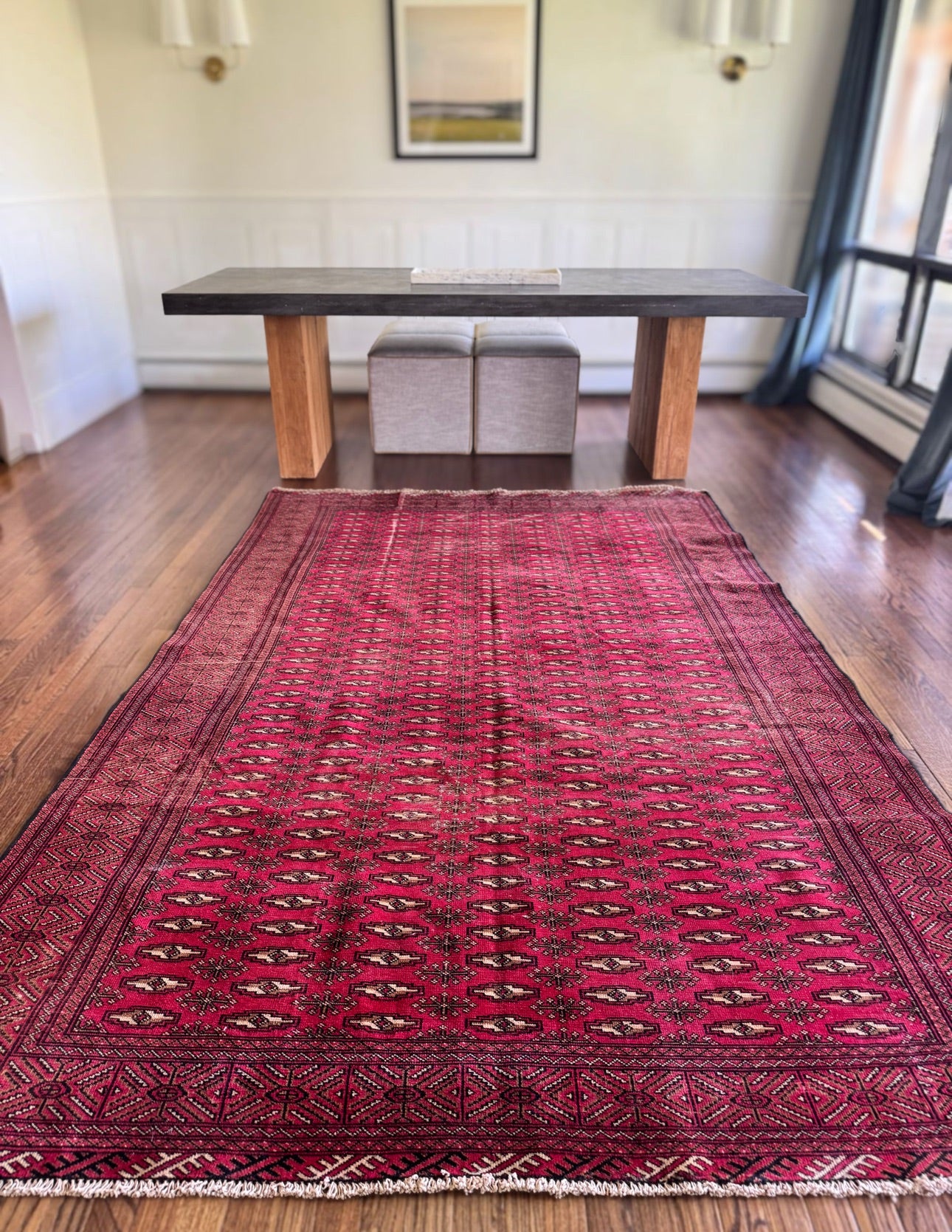 Vintage Red Tekke Turkmen rug 6’1 x 8’6