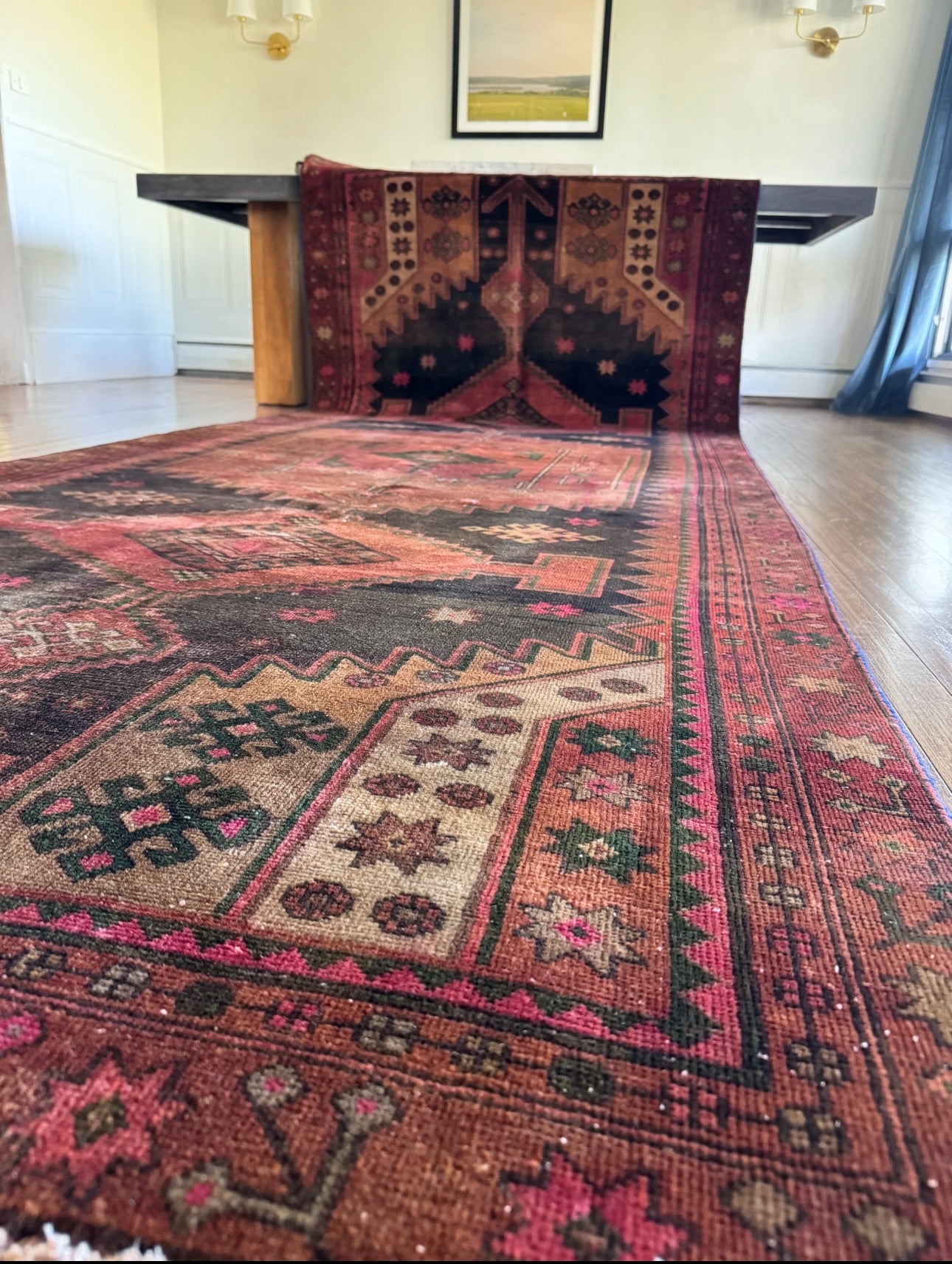 Vintage Anatolian “big lady” rug 4’6 x 12’9